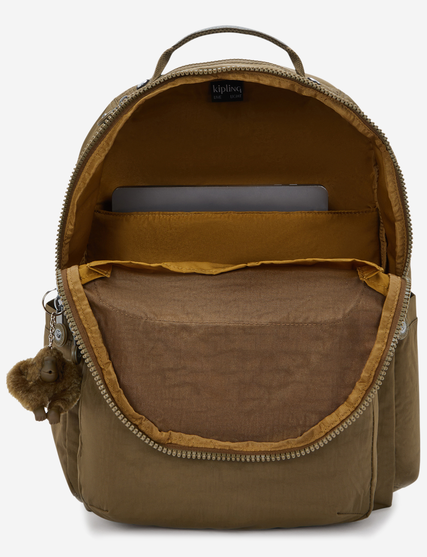 KIPLING Seoul Smooth Khaki Large backpack I5210-1NA