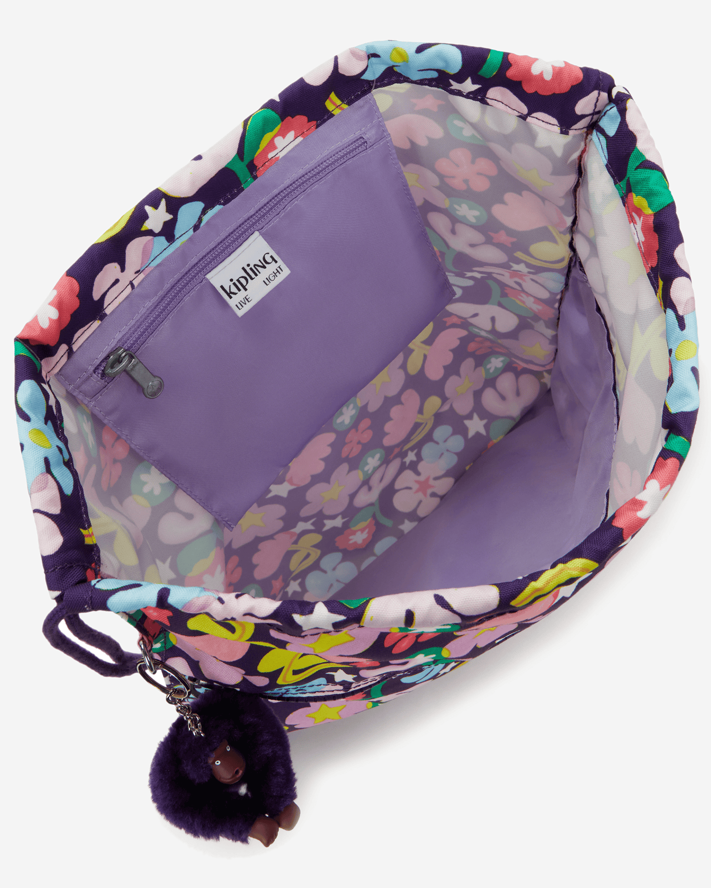 Kipling  Supertaboo Fairy Flower Medium Backpack with Drawstring I5637-9MO