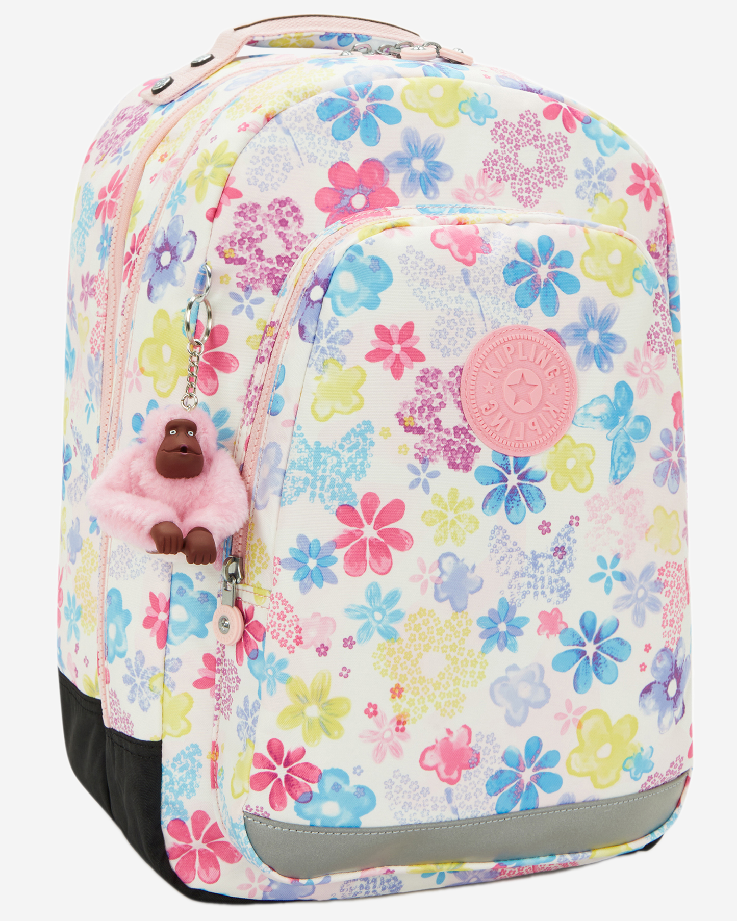 Kipling  Class Room Flower Stamp Large Backpack with Laptop Compartment I7090-8EM