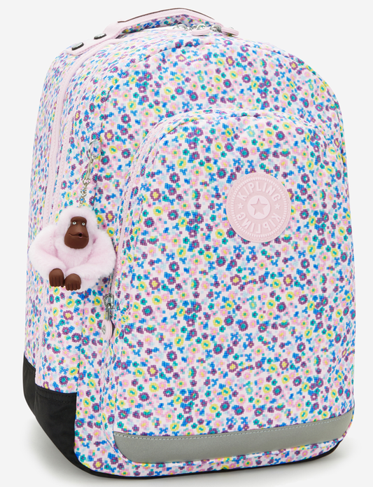 KIPLING Class Room Digi Flower Prt Large backpack (with laptop compartment) I7090-7ER