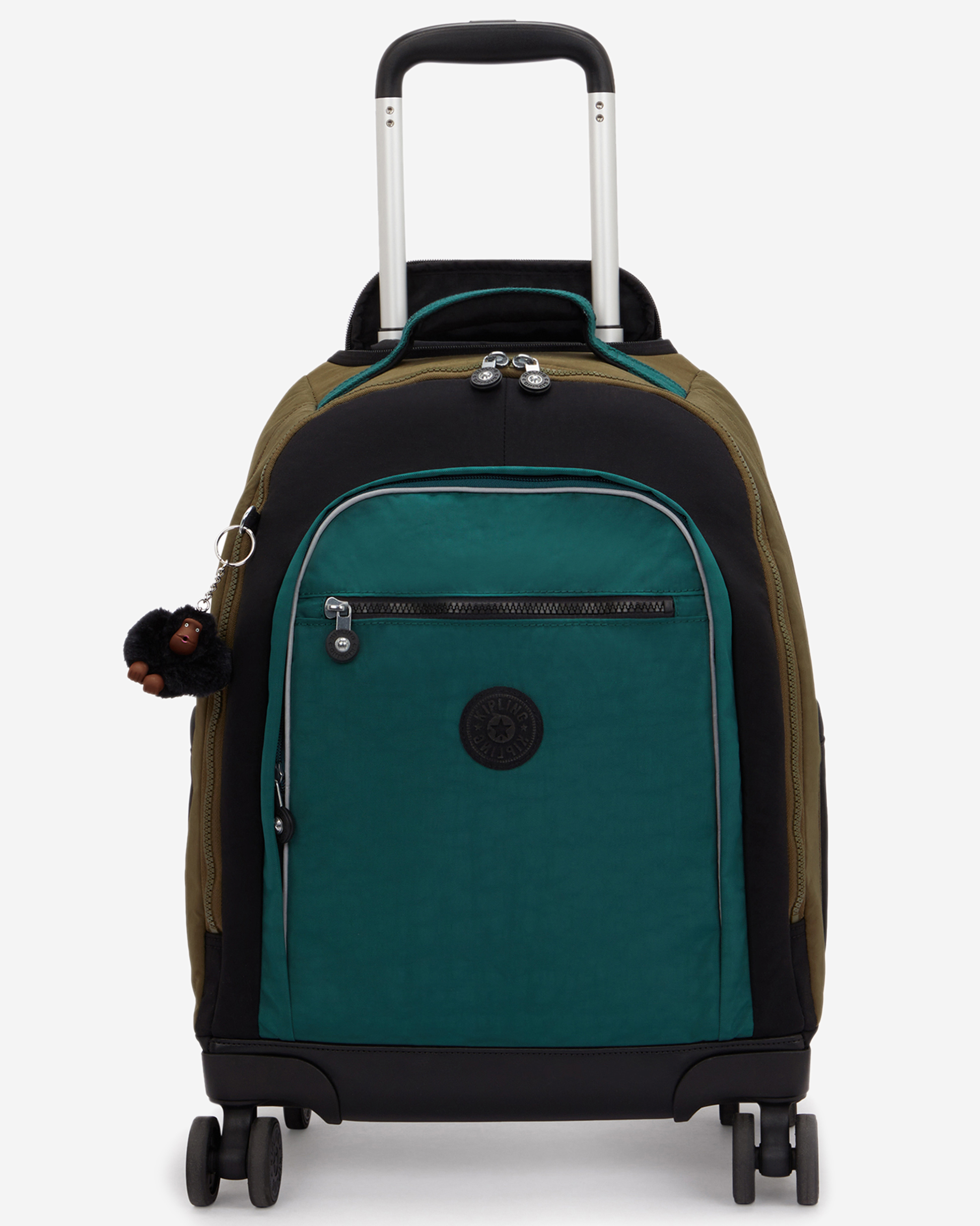 Kipling  New Zea Black Khaki Bl Large Wheeled Backpack with Laptop Compartment I5246-5FY