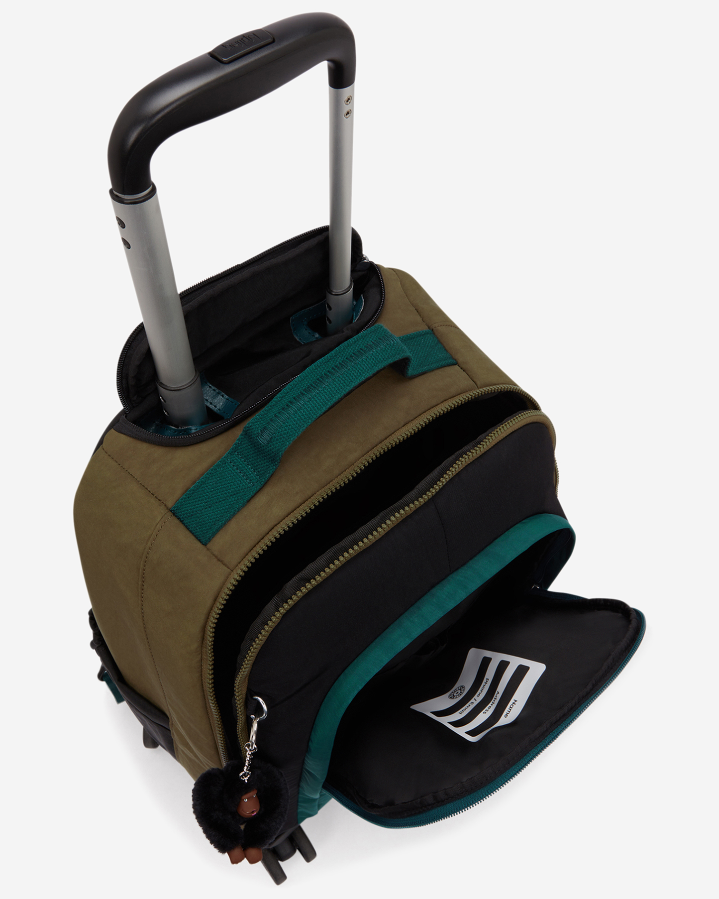 Kipling  New Zea Black Khaki Bl Large Wheeled Backpack with Laptop Compartment I5246-5FY