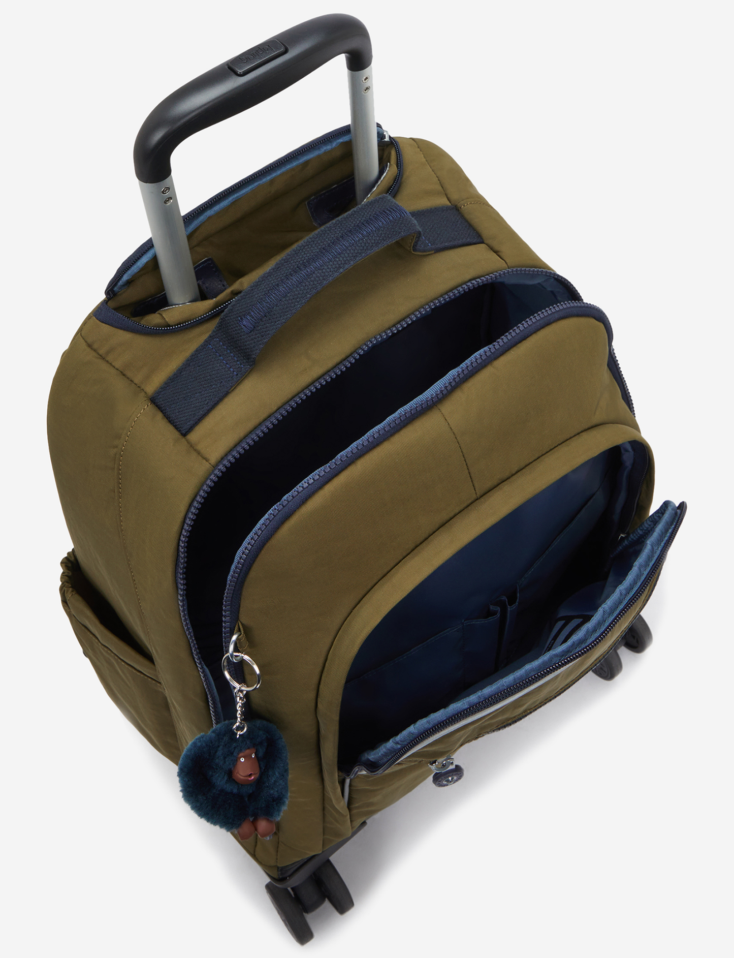KIPLING New Zea Treasure Green Large wheeled backpack (with laptop compartment) I5246-1HW
