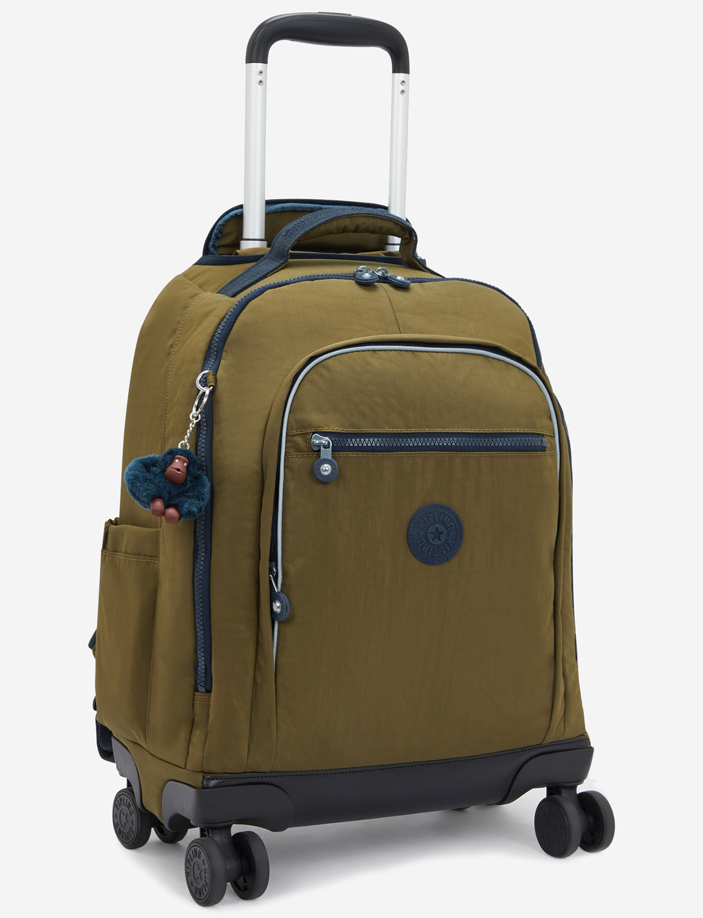 KIPLING New Zea Treasure Green Large wheeled backpack (with laptop compartment) I5246-1HW