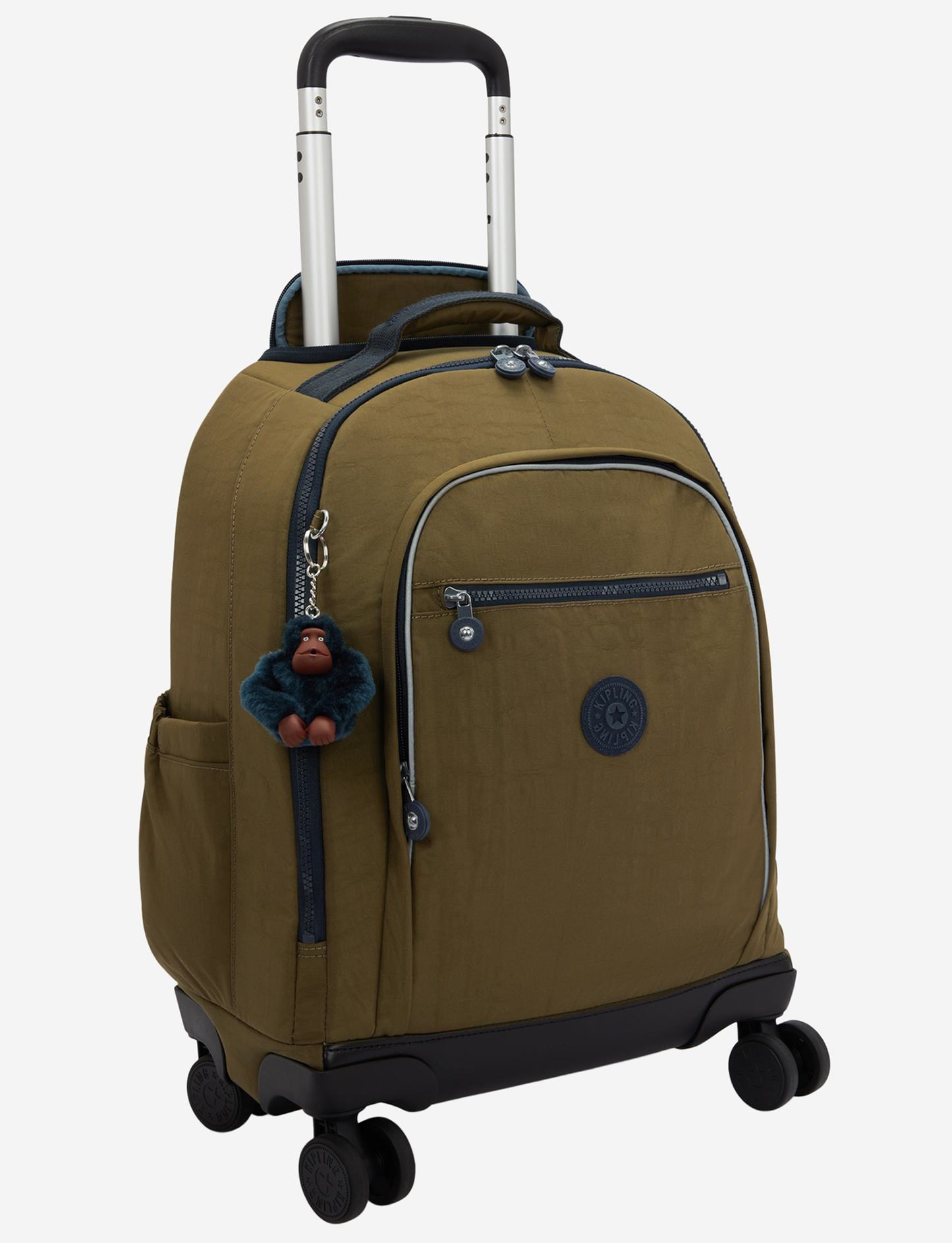 KIPLING New Zea Treasure Green Large wheeled backpack (with laptop compartment) I5246-1HW