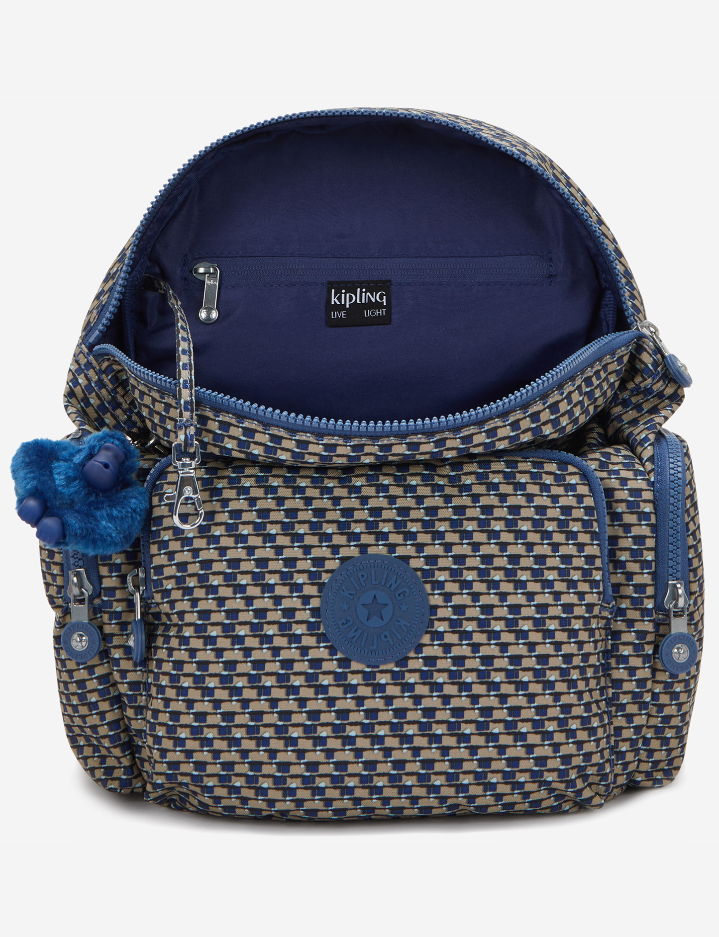 KIPLING City Zip S Blue on Wire Small backpack I6345-9PC