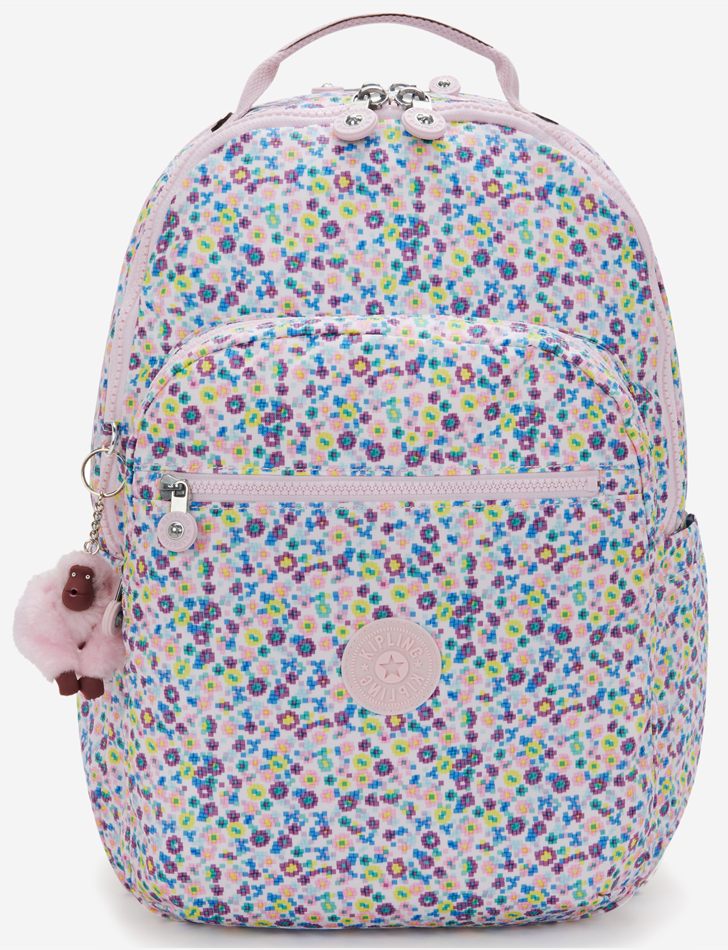 KIPLING Seoul Lap Digi Flower Prt Large backpack (with laptop compartment) I5816-7ER
