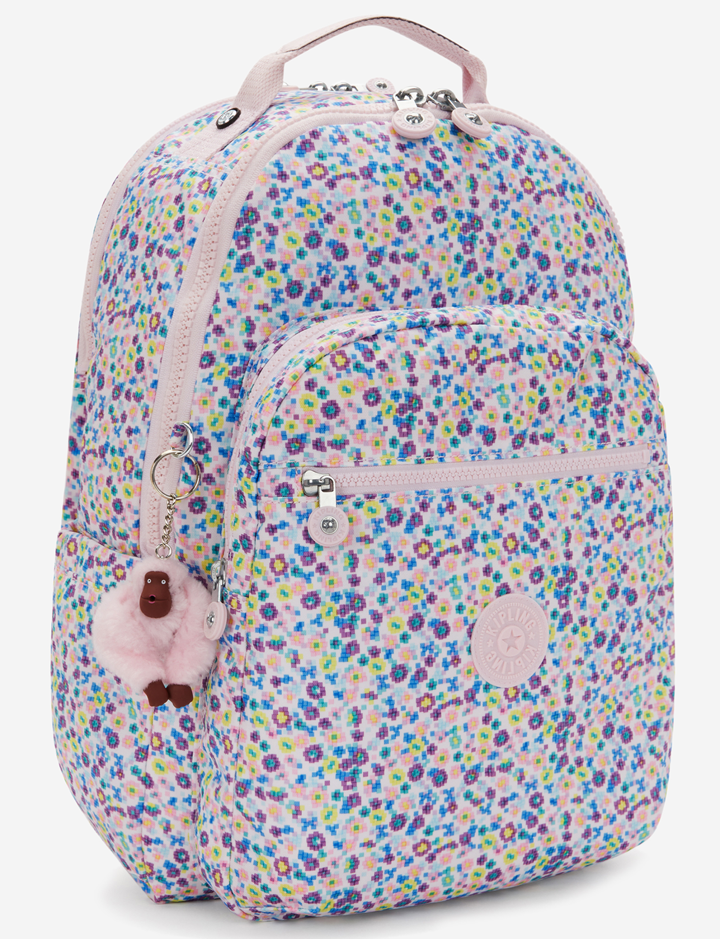 KIPLING Seoul Lap Digi Flower Prt Large backpack (with laptop compartment) I5816-7ER