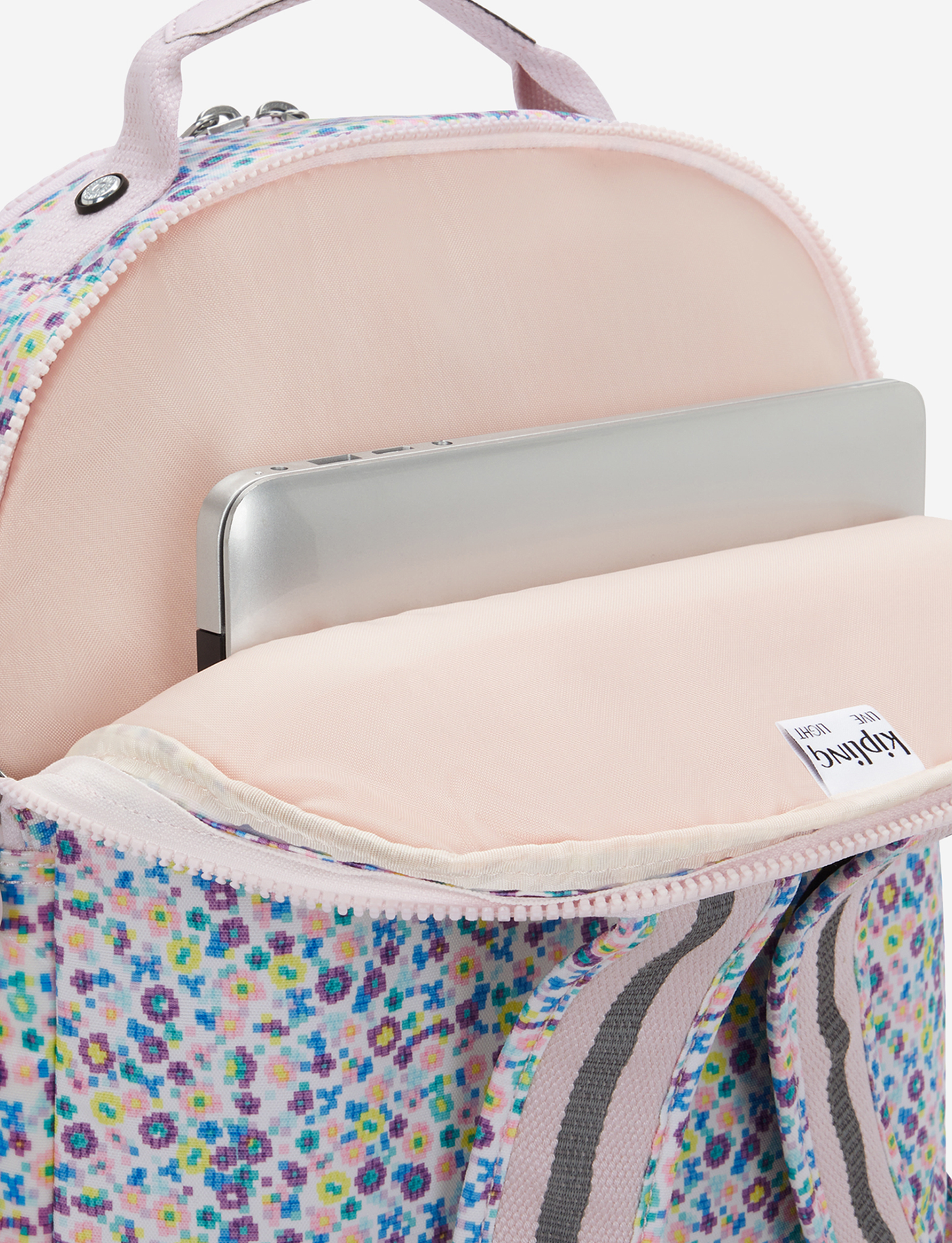 KIPLING Seoul Lap Digi Flower Prt Large backpack (with laptop compartment) I5816-7ER