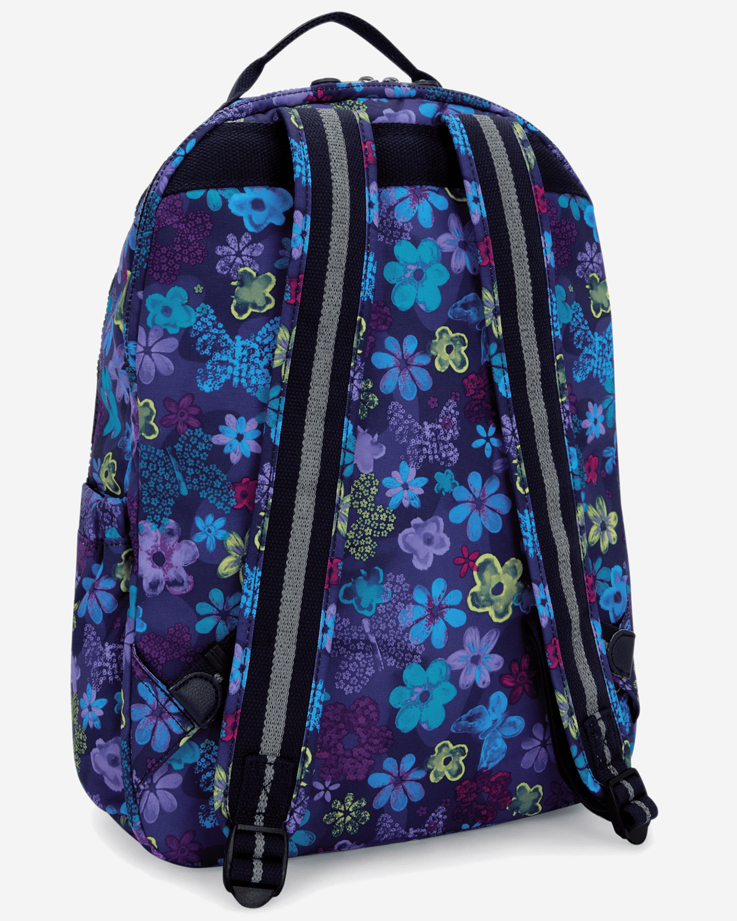 Kipling  Seoul Lap Dark Flwr Stamp Large Backpack with Laptop Compartment I5816-4FM