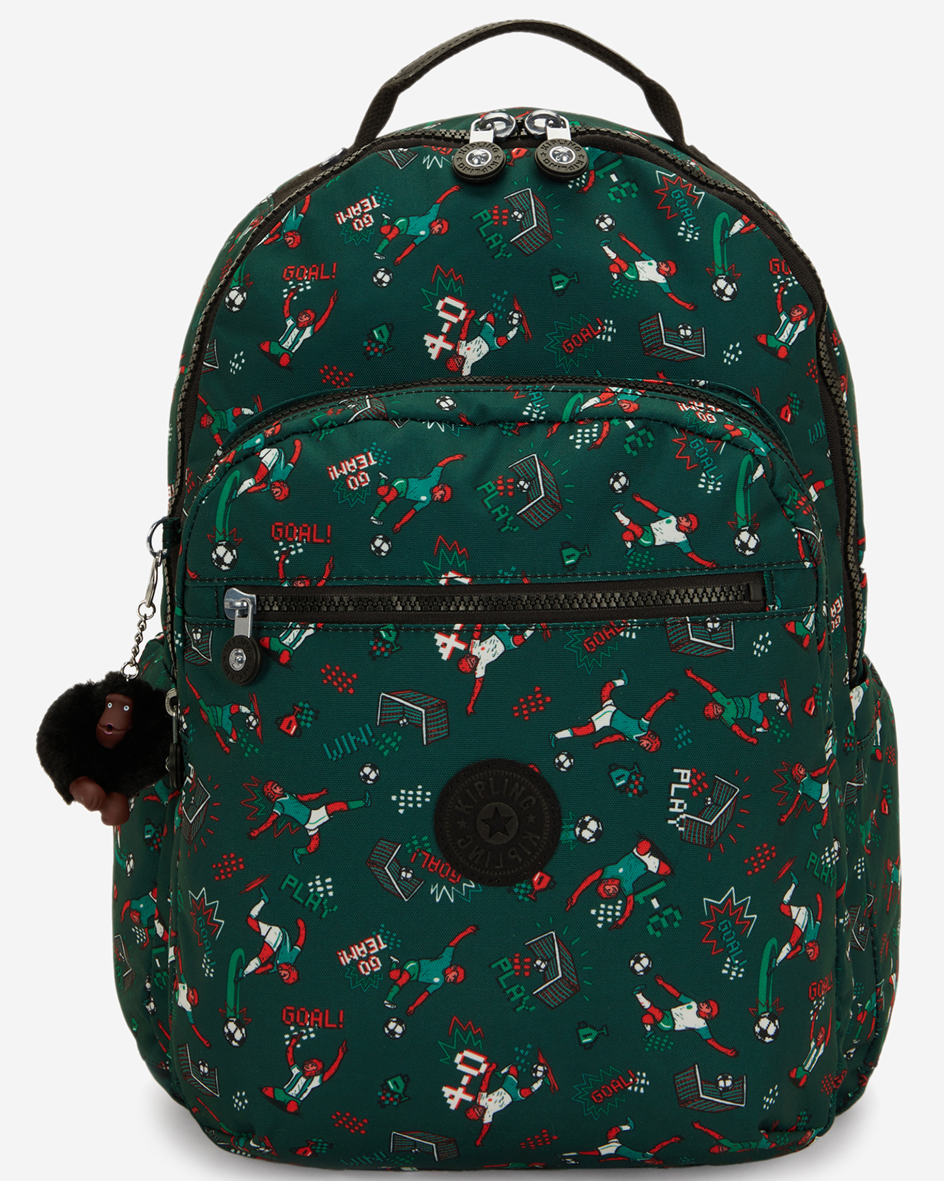 Kipling  Seoul Lap Soccer Prt Large Backpack with Laptop Compartment I5816-2KT
