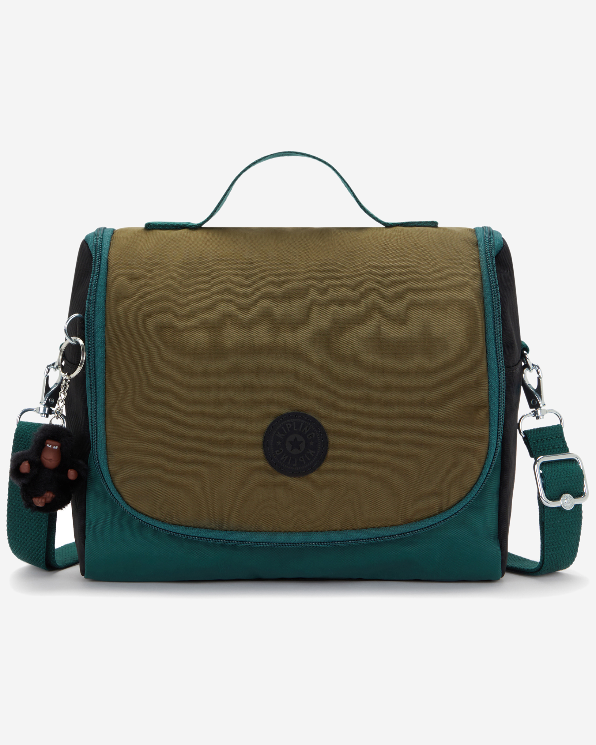 Kipling  New Kichirou Black Khaki Bl Large LunchBag with Trolley Sleeve 15289-5FY