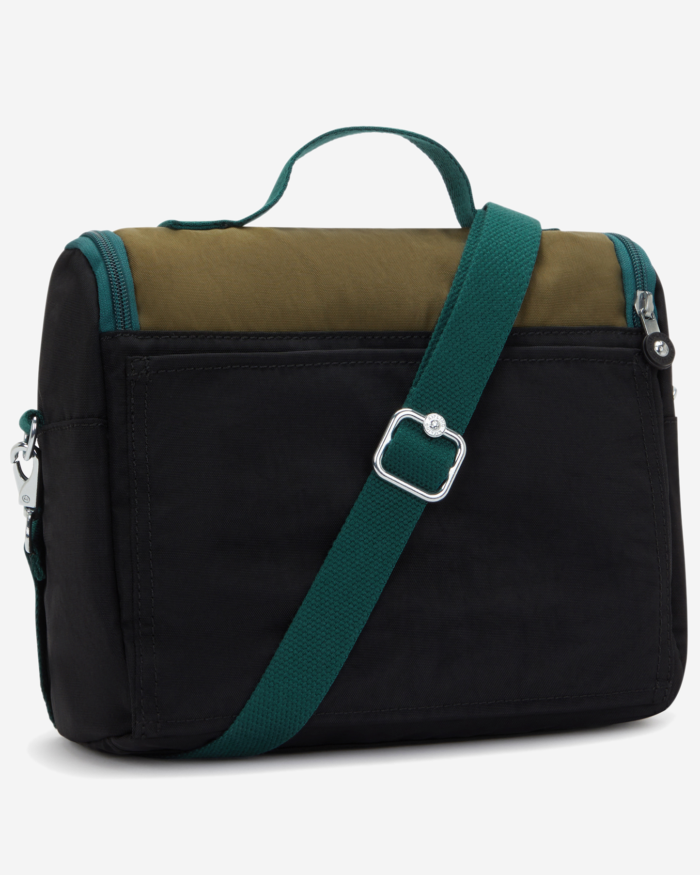 Kipling  New Kichirou Black Khaki Bl Large LunchBag with Trolley Sleeve 15289-5FY