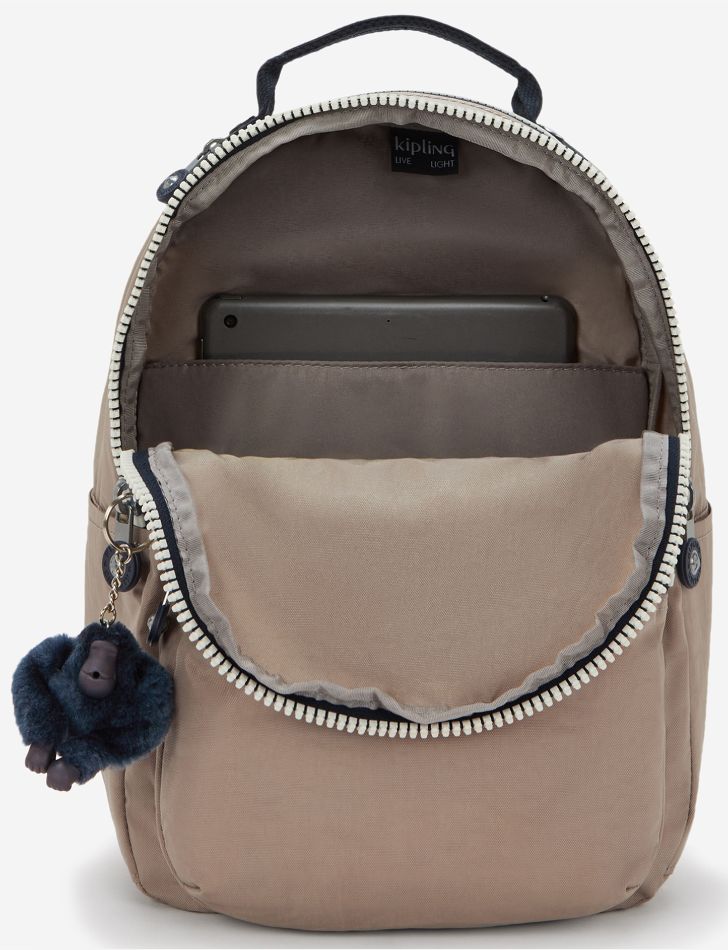 KIPLING Seoul S Soft Taupe C Small backpack (with tablet compartment) I4082-7ML