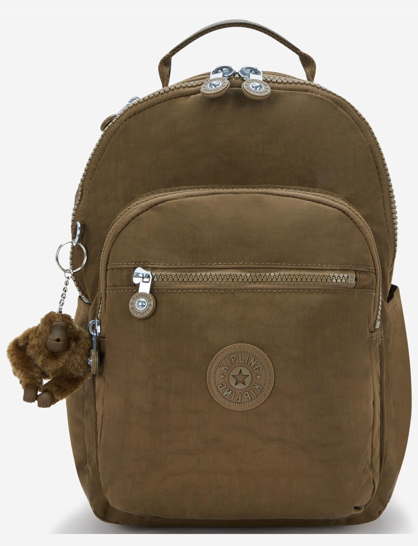 KIPLING Seoul S Smooth Khaki Small backpack (with tablet compartment) I4082-1NA