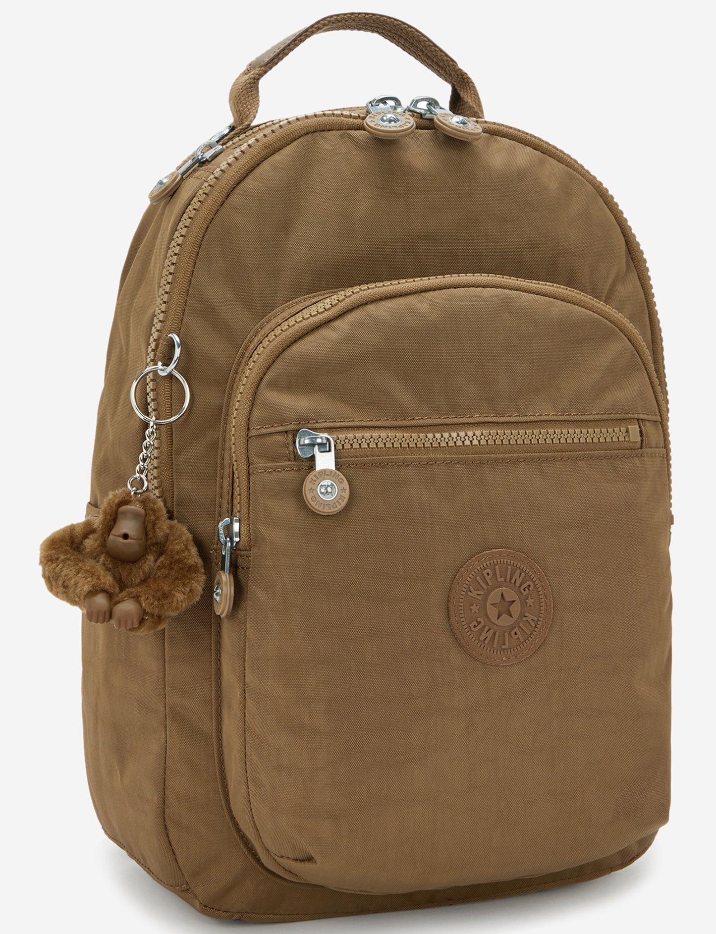 KIPLING Seoul S Smooth Khaki Small backpack (with tablet compartment) I4082-1NA