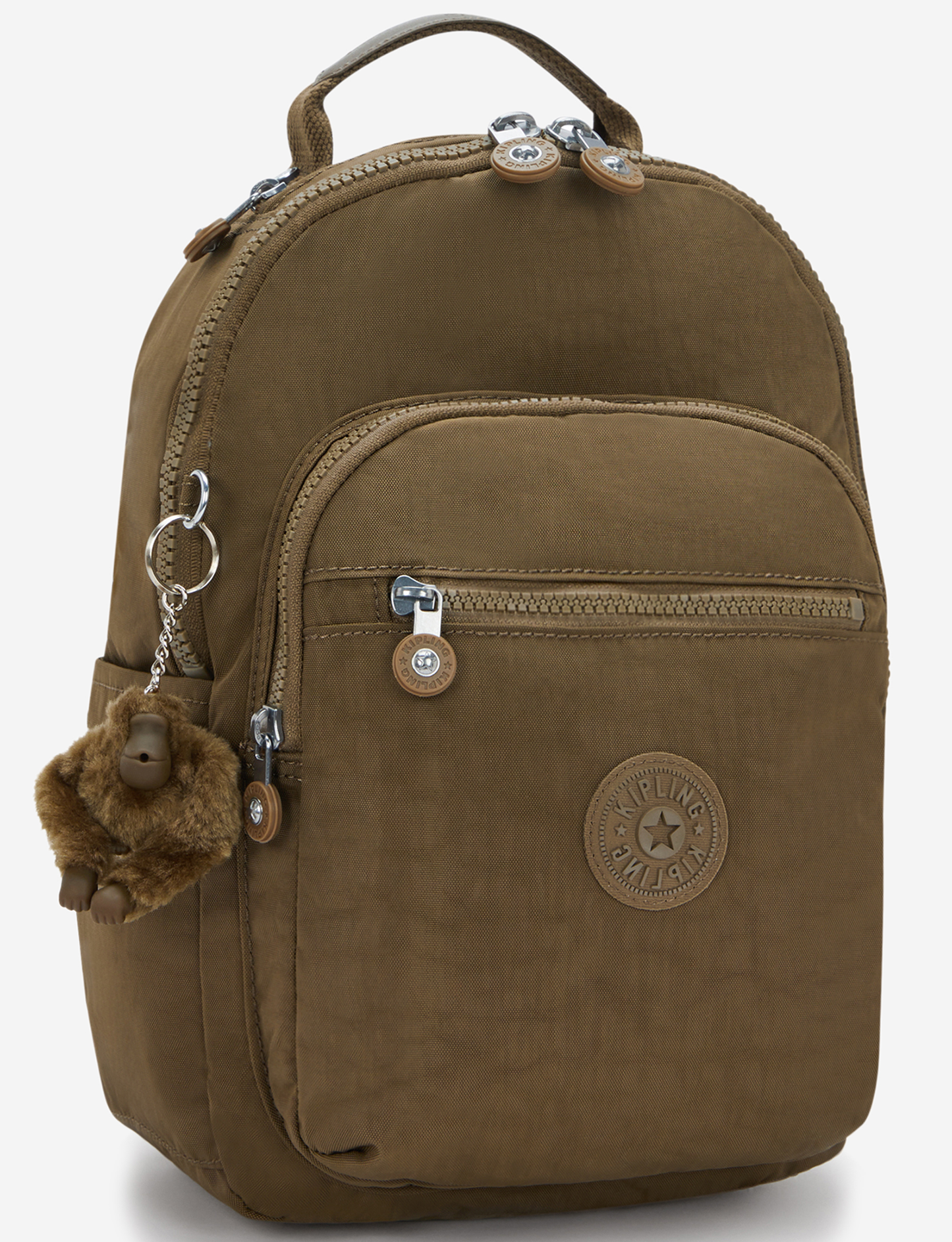 KIPLING Seoul S Smooth Khaki Small backpack (with tablet compartment) I4082-1NA