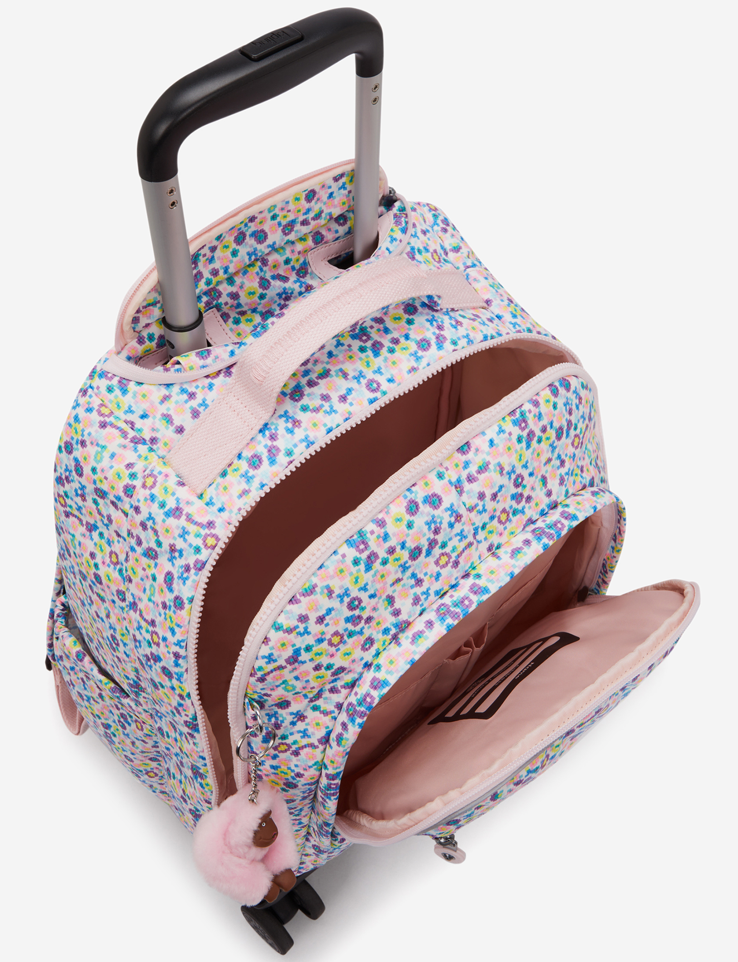 KIPLING New Zea Digi Flower Prt Large wheeled backpack (with laptop compartment) I4674-7ER