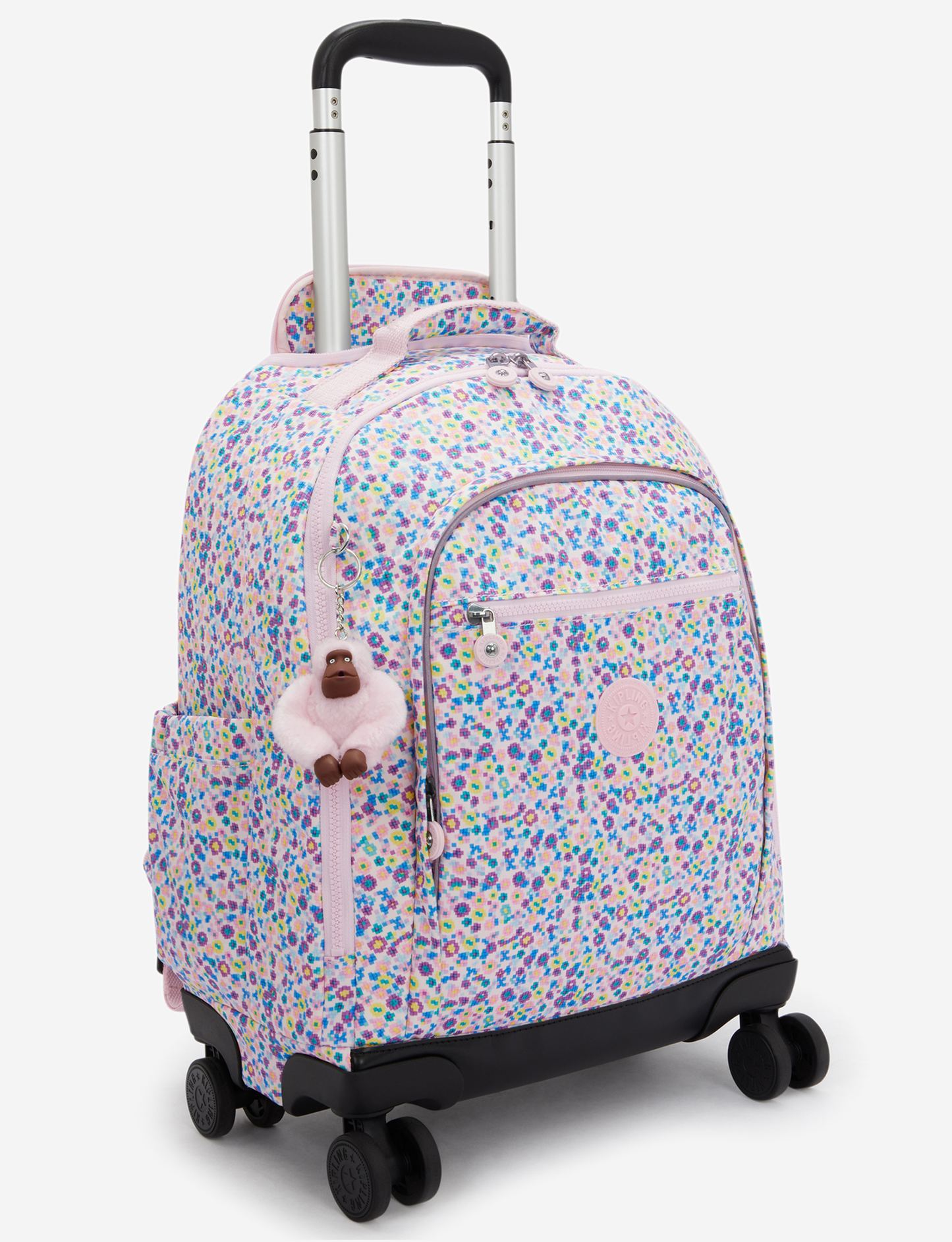 KIPLING New Zea Digi Flower Prt Large wheeled backpack (with laptop compartment) I4674-7ER