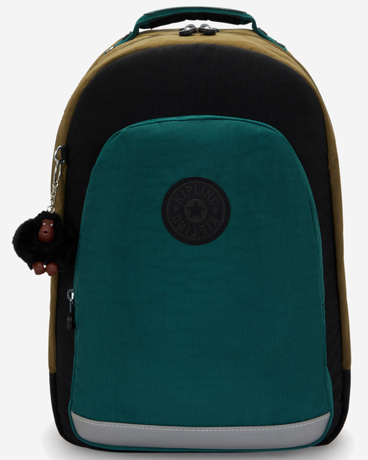 Kipling  Class Room Black Khaki Bl Large Backpack with Laptop Compartment I4053-5FY