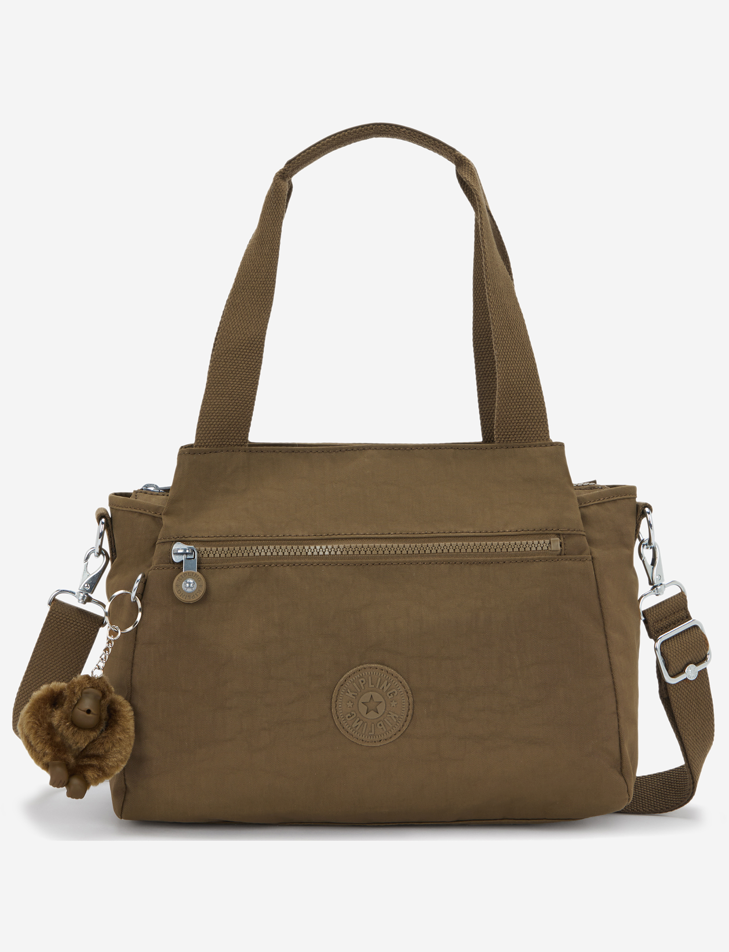 KIPLING Elysia Smooth Khaki Medium shoulderbag (with removable shoulderstrap) 43791-1NA