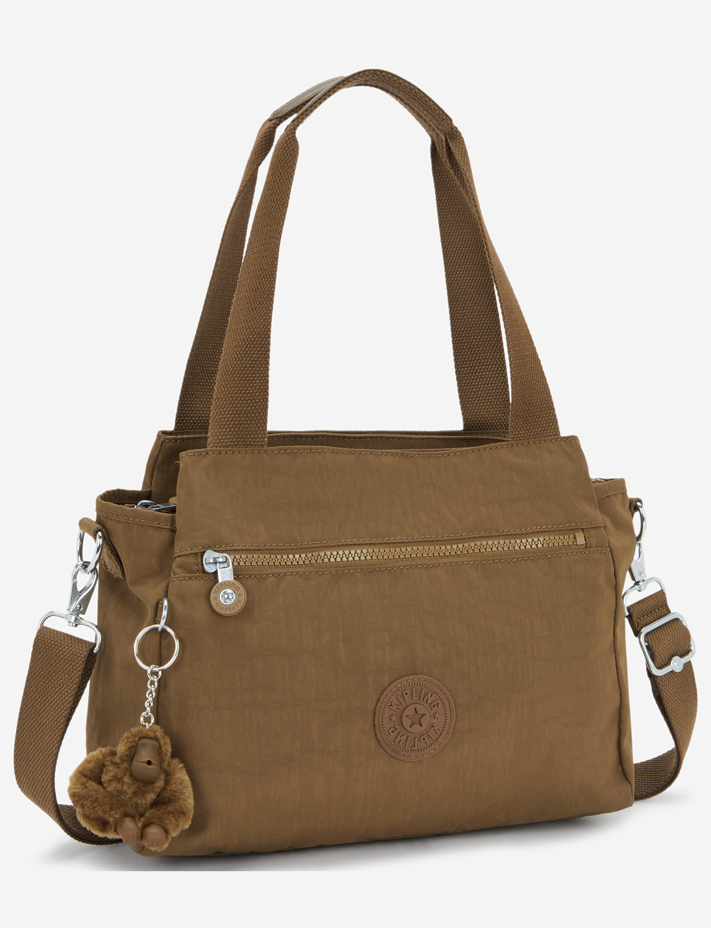 KIPLING Elysia Smooth Khaki Medium shoulderbag (with removable shoulderstrap) 43791-1NA