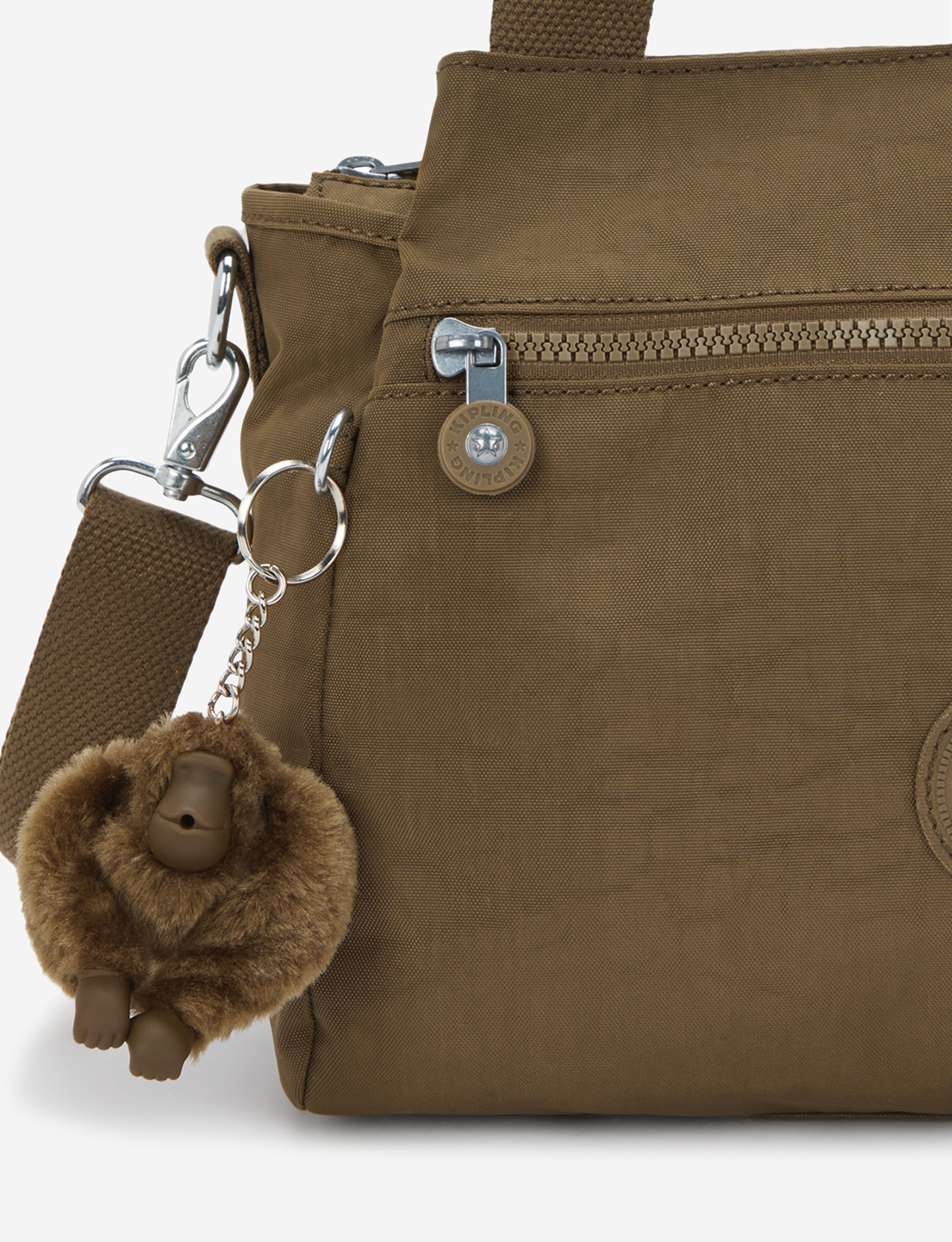 KIPLING Elysia Smooth Khaki Medium shoulderbag (with removable shoulderstrap) 43791-1NA