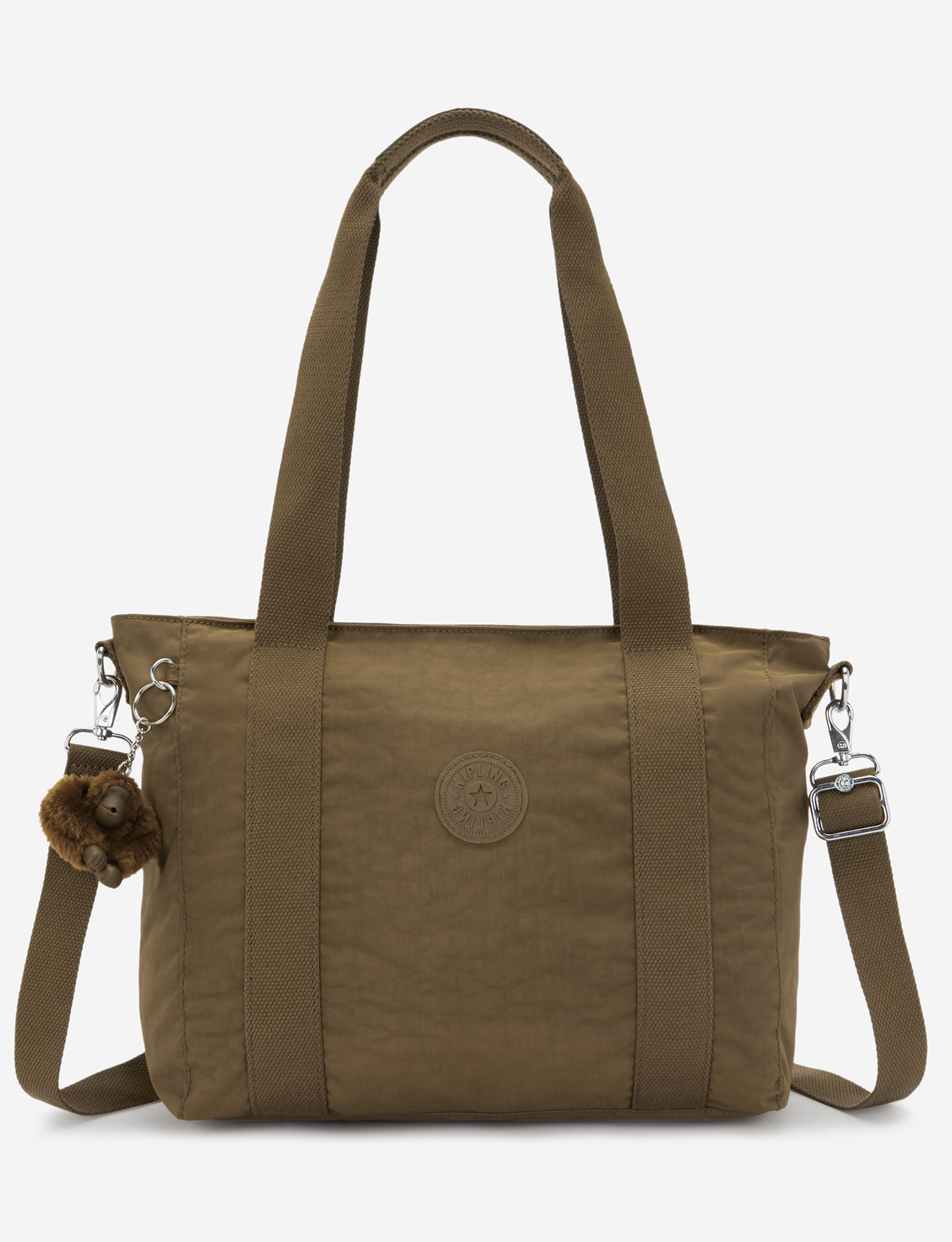KIPLING Asseni S Smooth Khaki Small tote (with removable shoulderstrap) I4400-1NA