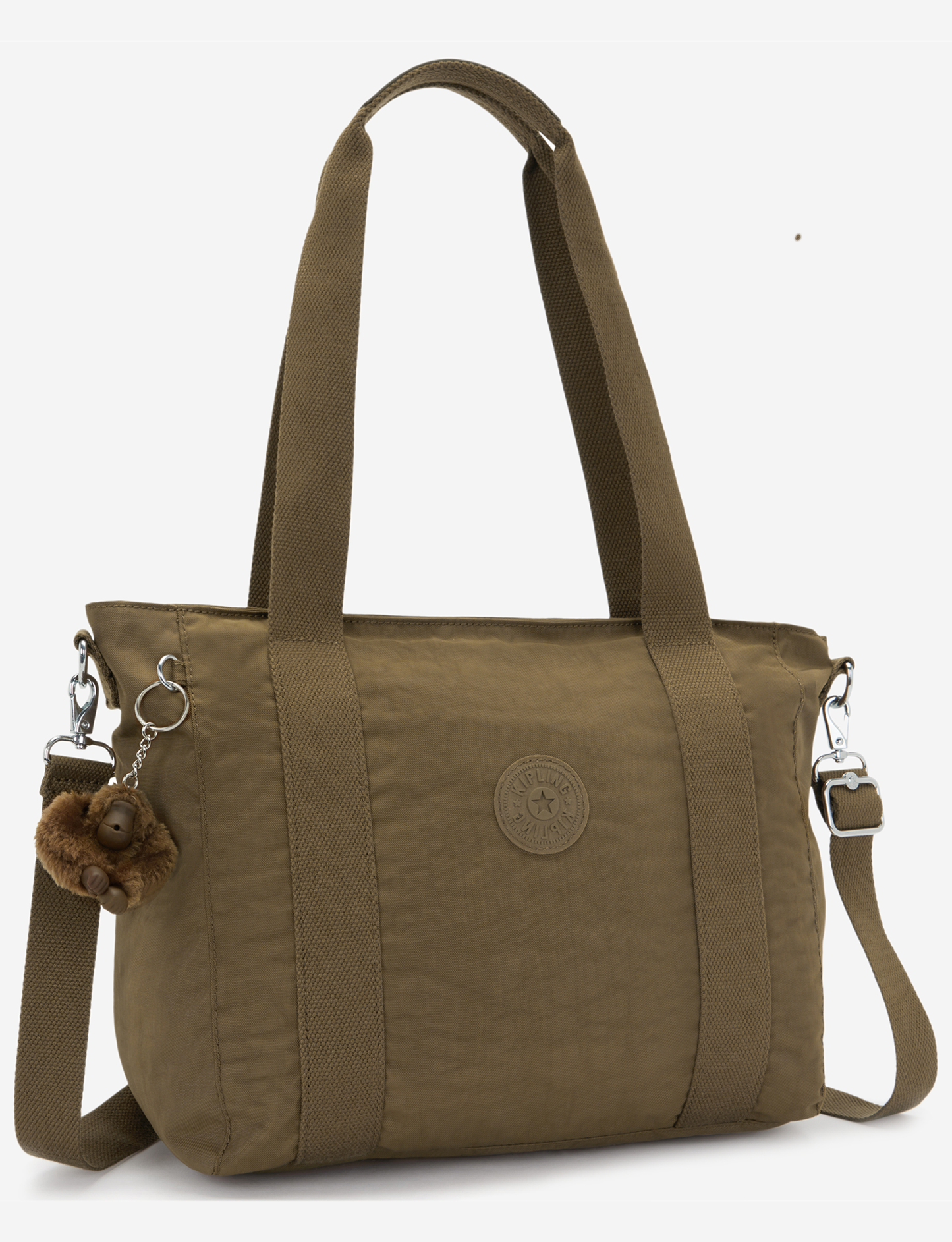 KIPLING Asseni S Smooth Khaki Small tote (with removable shoulderstrap) I4400-1NA