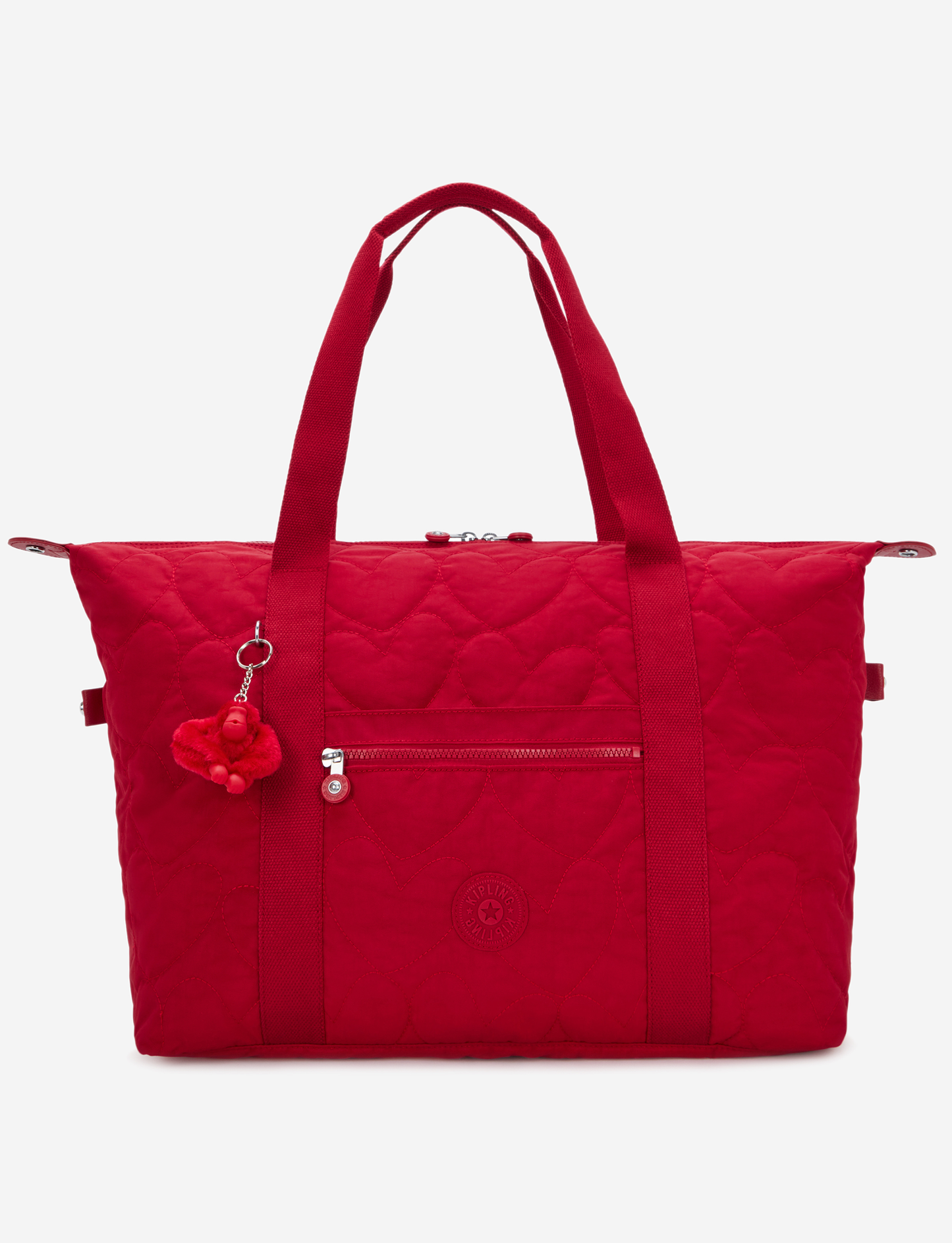 KIPLING Art M Many Hearts Red Large tote I9857-1HU