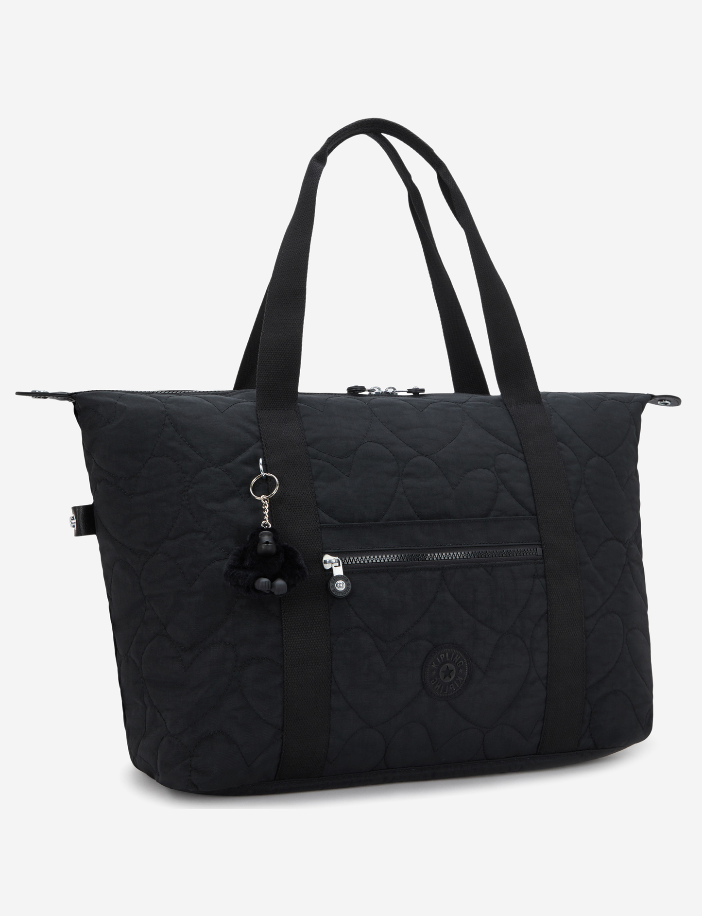 KIPLING Art M Many Hearts Bla Large tote I9857-2KN