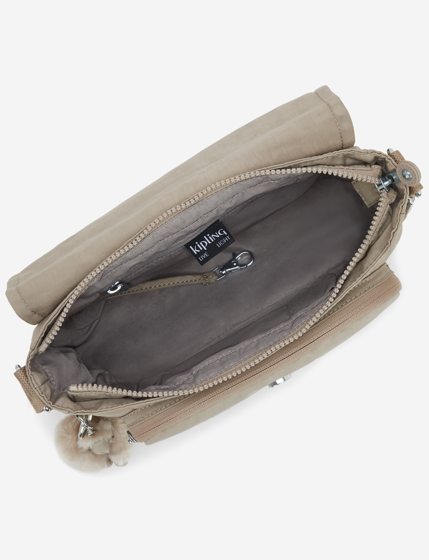 KIPLING Dalma Soft Taupe Medium crossbody (with expandable zip) I8123-4PW