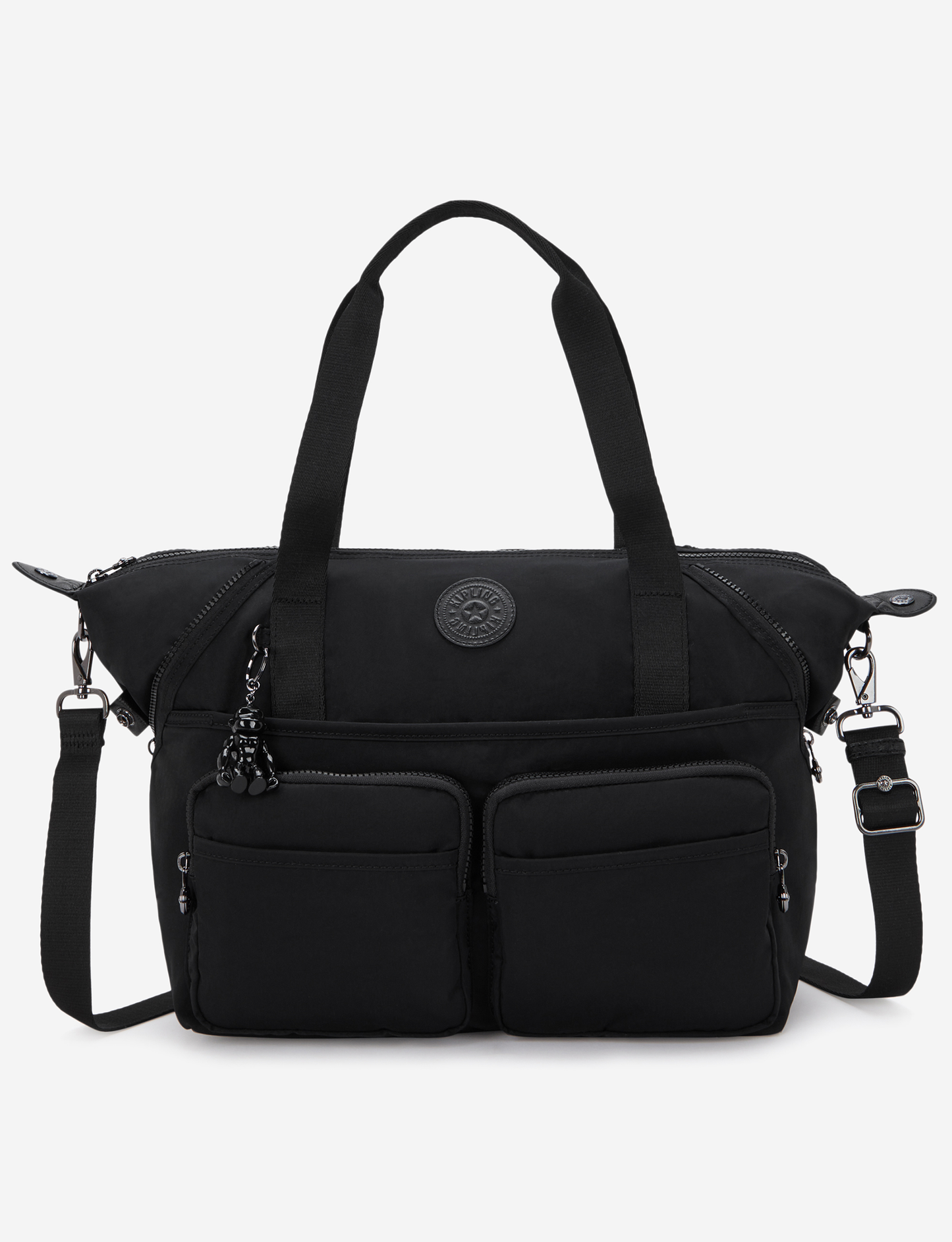 KIPLING New Art Duo Pocket Infinite Black Medium shoulderbag (with removable shoulderstrap) I8472-2EN