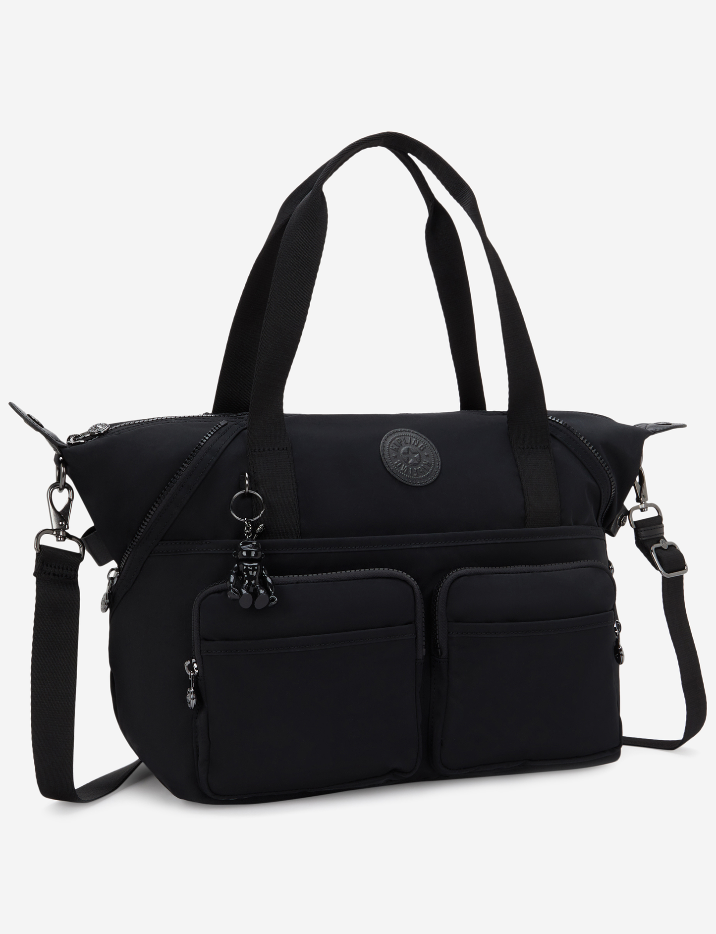 KIPLING New Art Duo Pocket Infinite Black Medium shoulderbag (with removable shoulderstrap) I8472-2EN