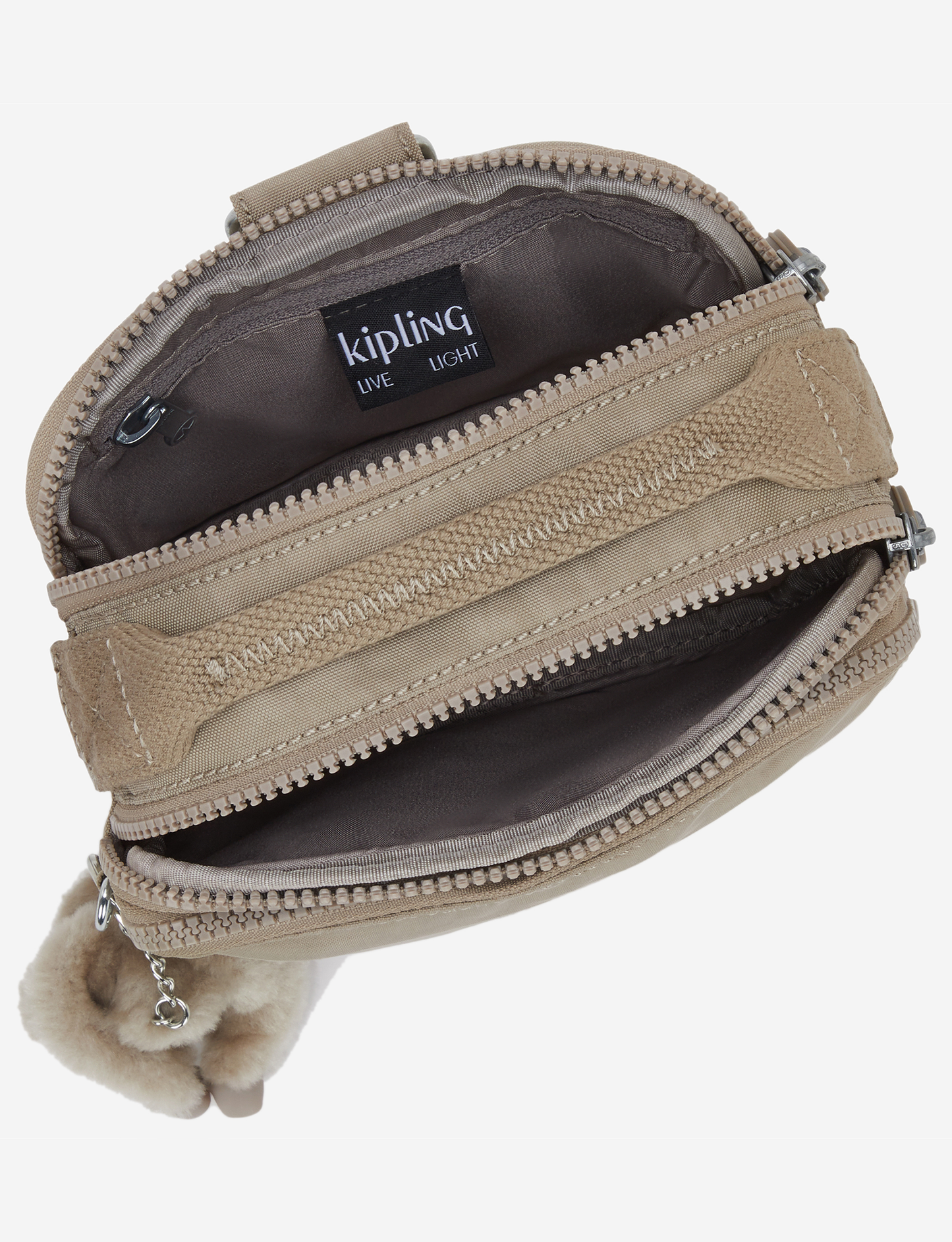 KIPLING Cahir Soft Taupe Small crossbody (convertible to backpack) I8061-4PW