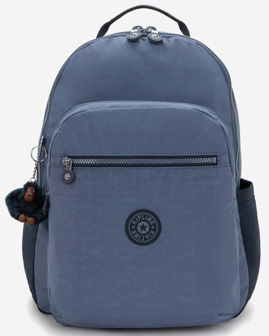 Kipling  Seoul College Extra Game Grey Large Backpack with Laptop Compartment I6350-7FK