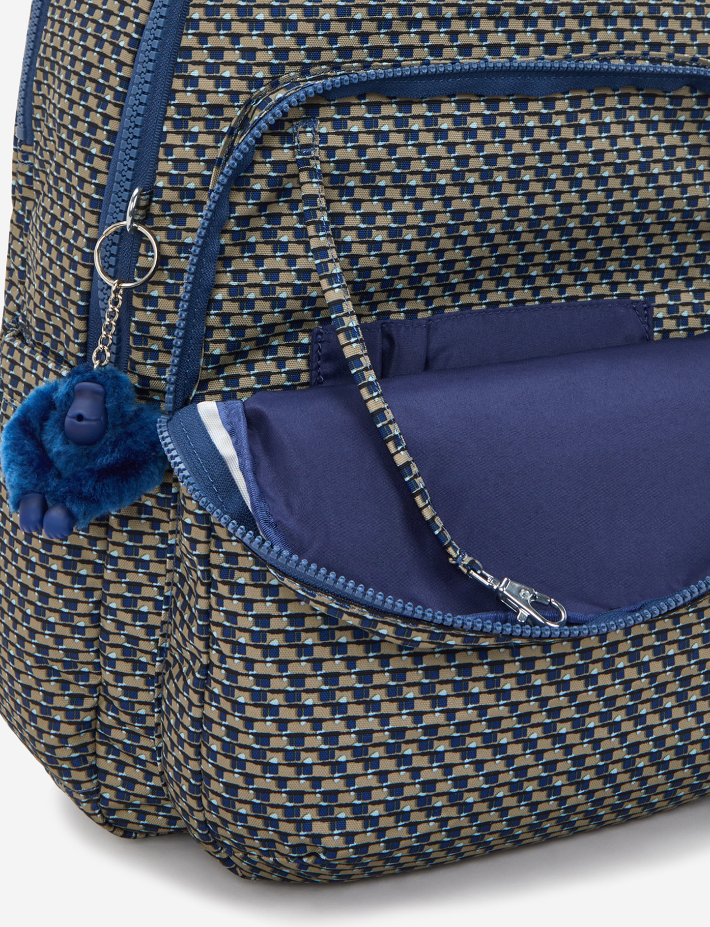 KIPLING Seoul Lap Blue on Wire Large backpack (with laptop compartment) I5674-9PC