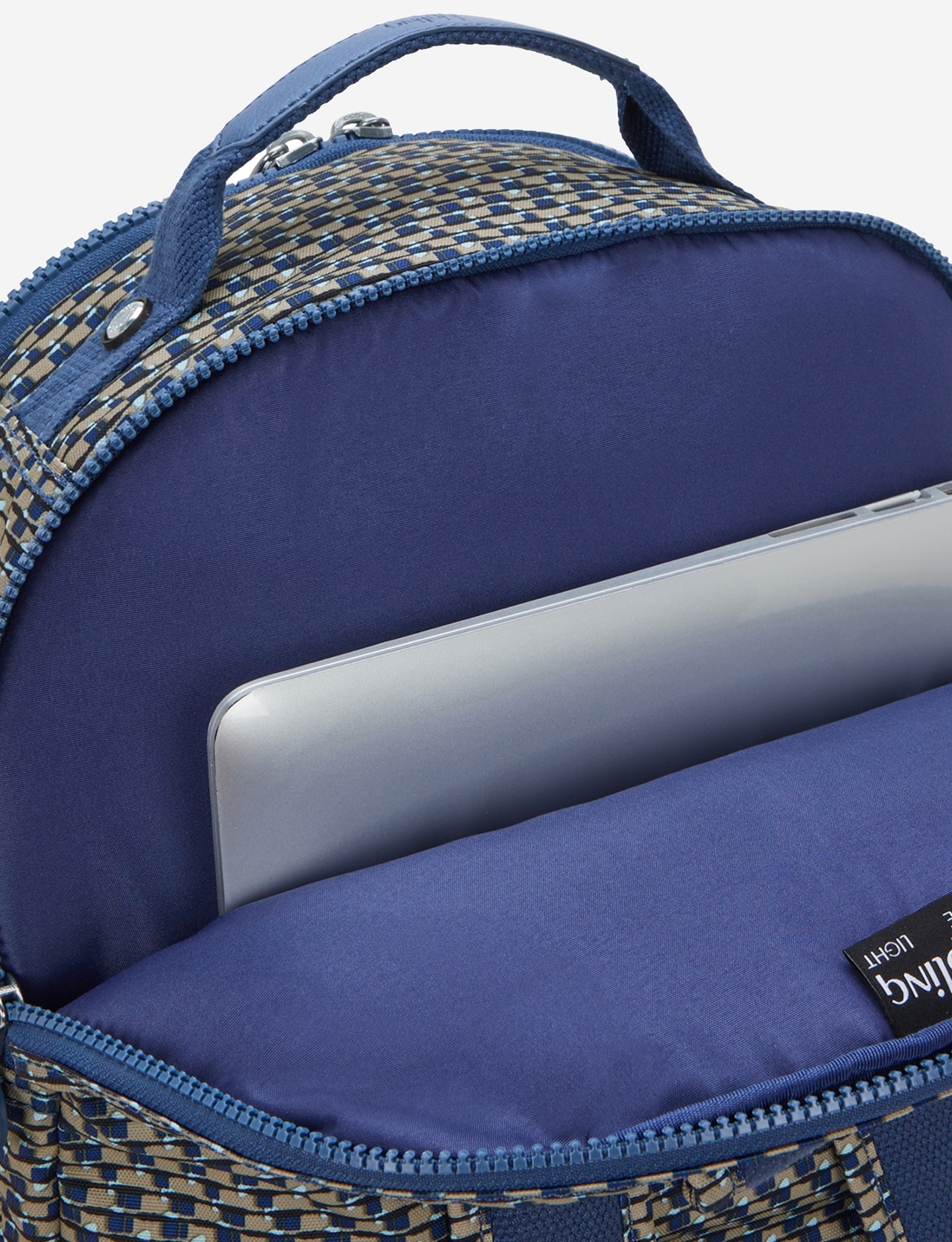 KIPLING Seoul Lap Blue on Wire Large backpack (with laptop compartment) I5674-9PC