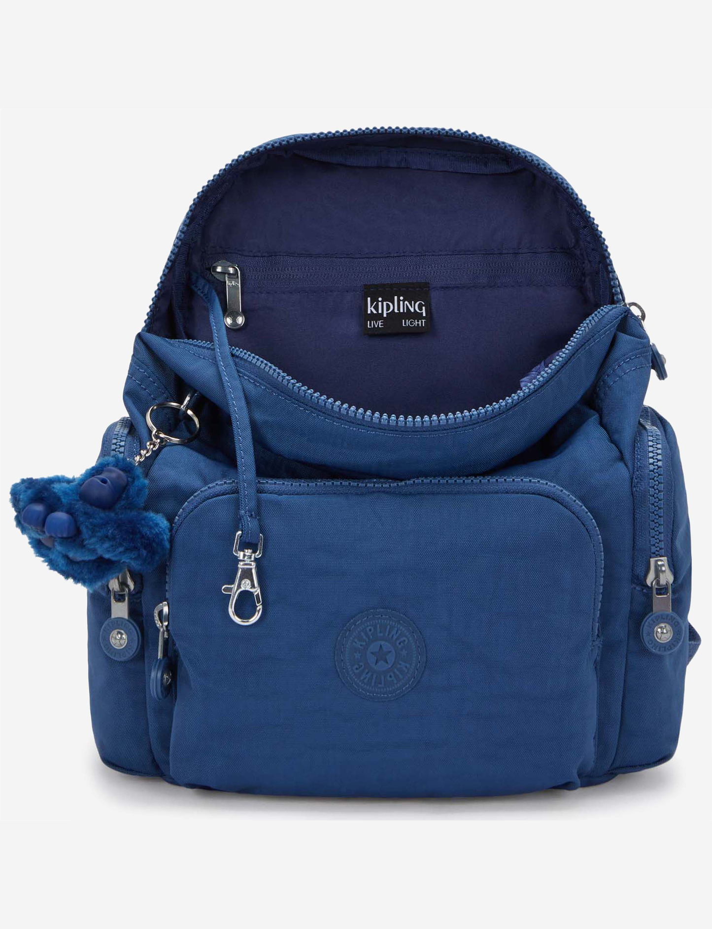 KIPLING City Zip Mini Casual Blue Mini Backpack with Adjustable Straps I6046-5PZ