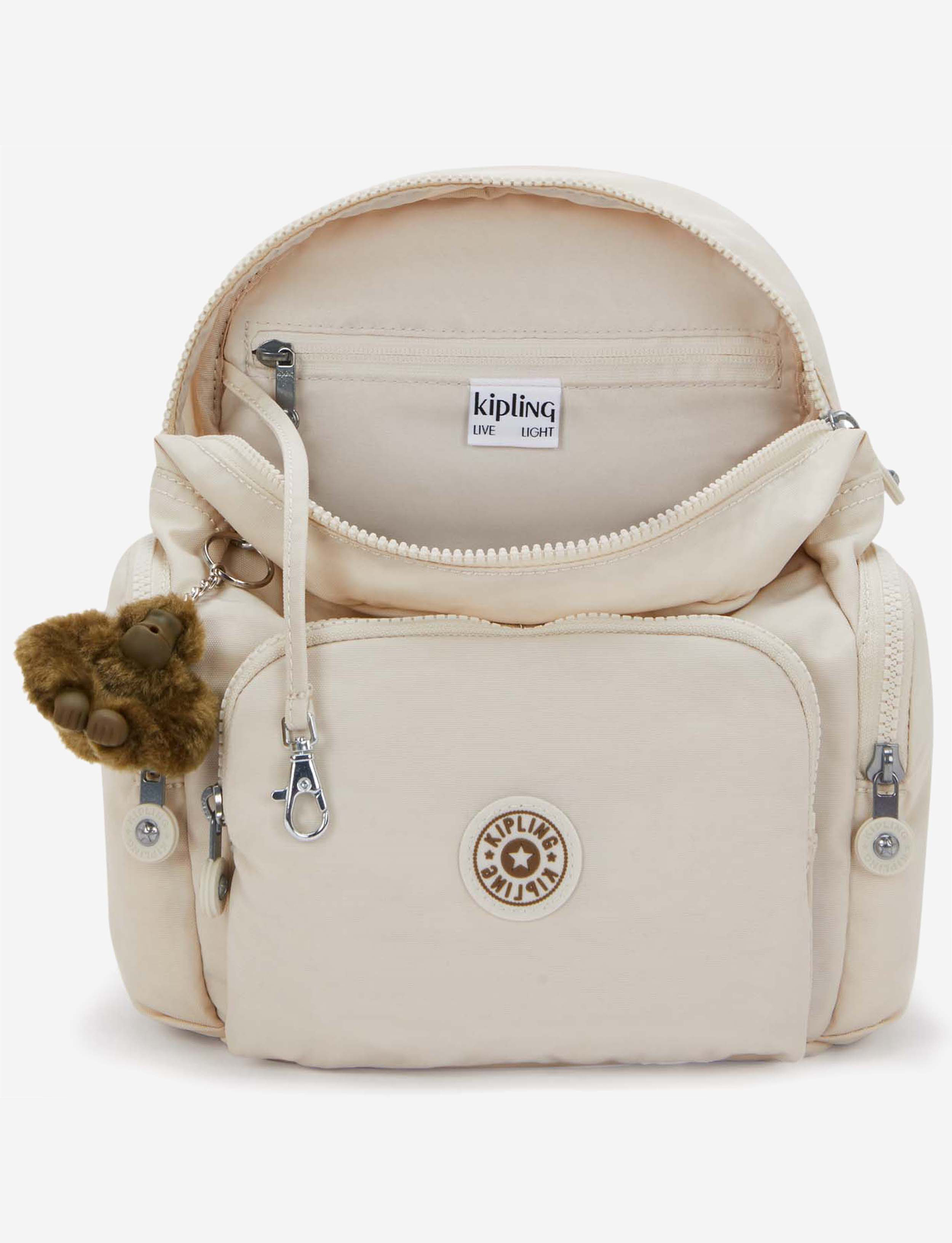 KIPLING City Zip Mini Soft Sand Mini Backpack with Adjustable Straps I6046-9LO