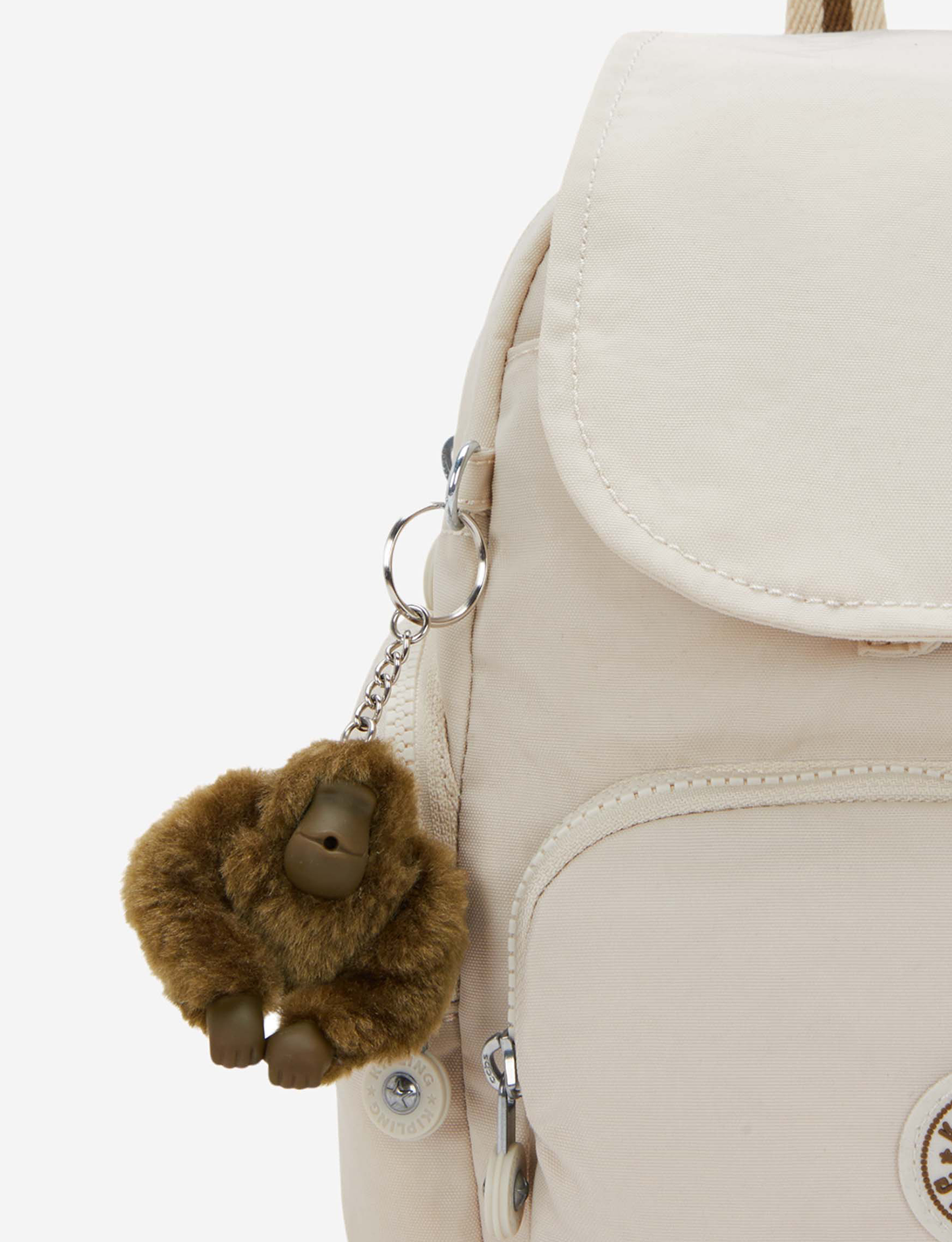 KIPLING City Zip Mini Soft Sand Mini Backpack with Adjustable Straps I6046-9LO