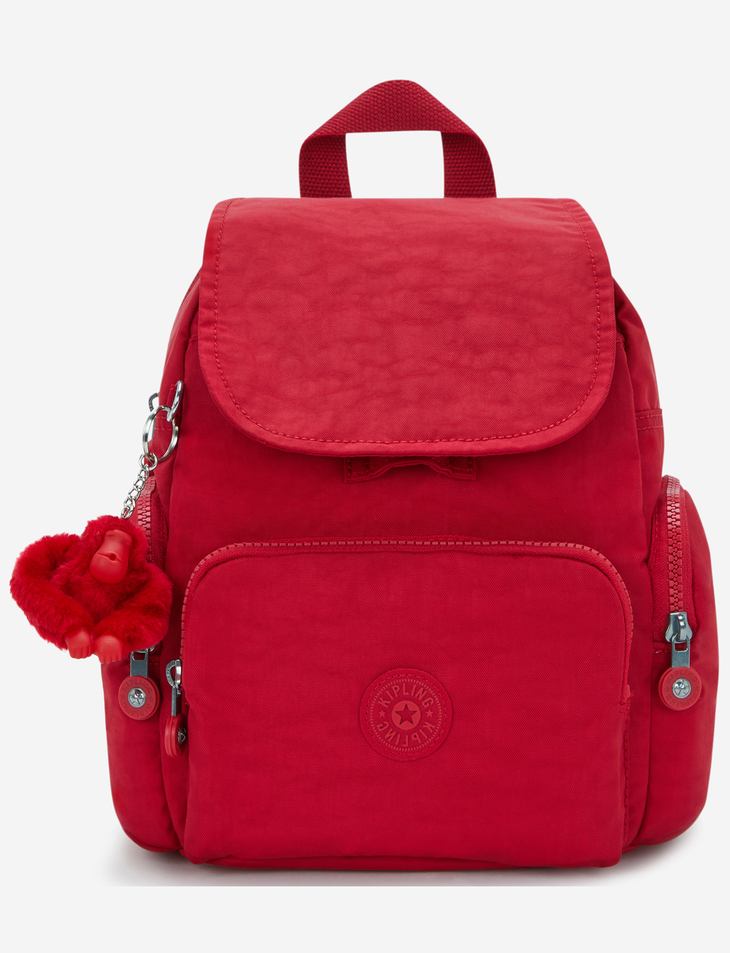 KIPLING City Zip Mini Ruby Red Mini Backpack with Adjustable Straps I6046-1NW