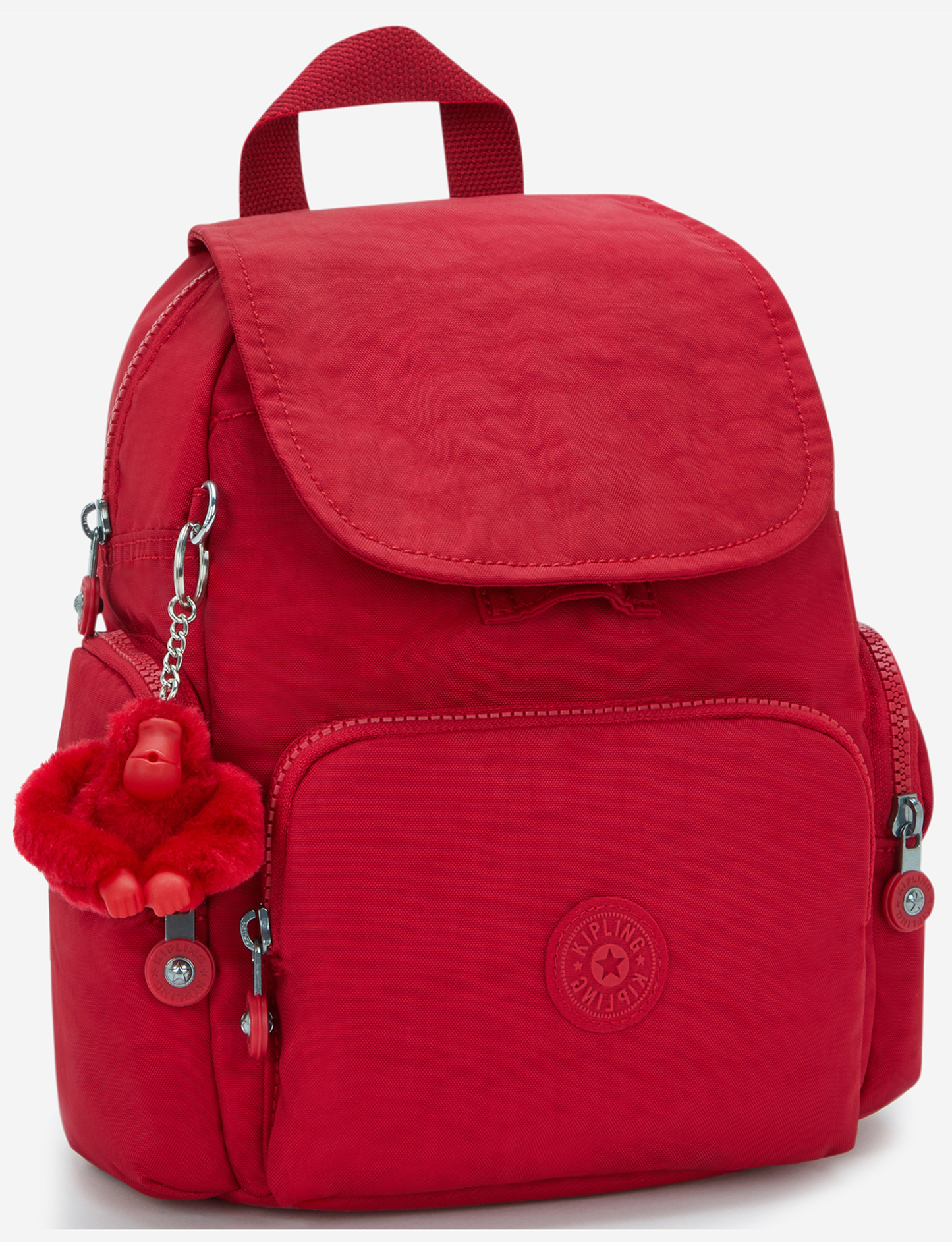 KIPLING City Zip Mini Ruby Red Mini Backpack with Adjustable Straps I6046-1NW