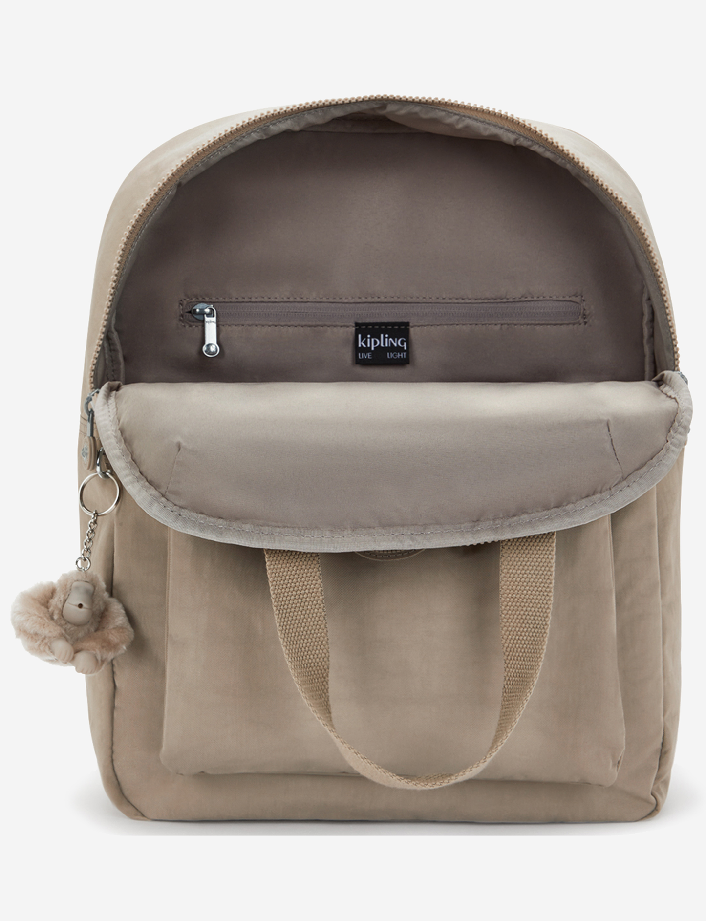 KIPLING Kazuki L Soft Taupe Large backpack (with laptop compartment) I9642-4PW