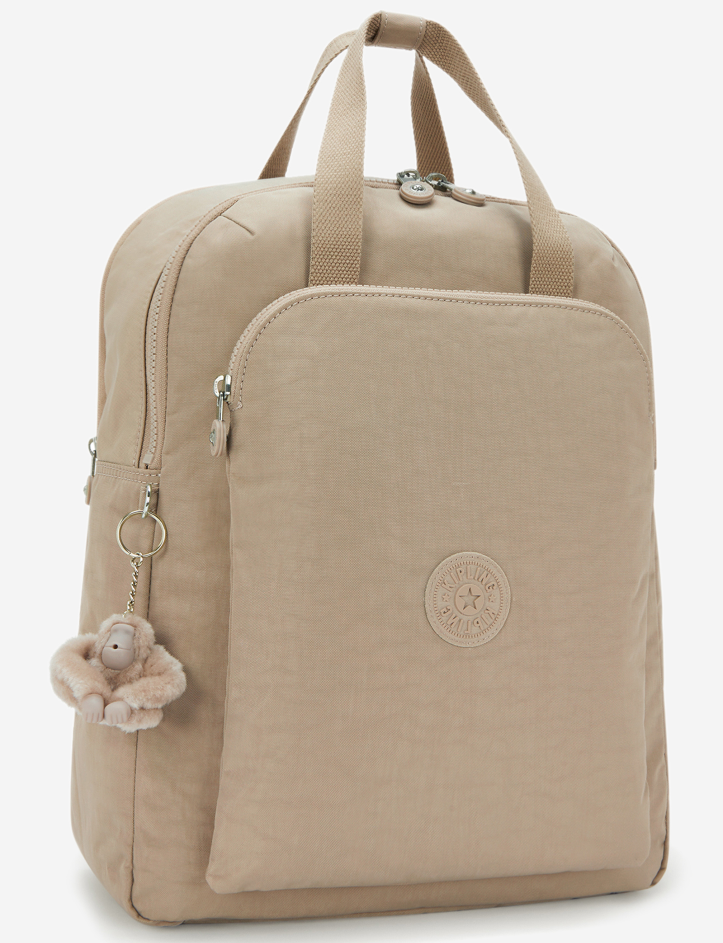 KIPLING Kazuki L Soft Taupe Large backpack (with laptop compartment) I9642-4PW
