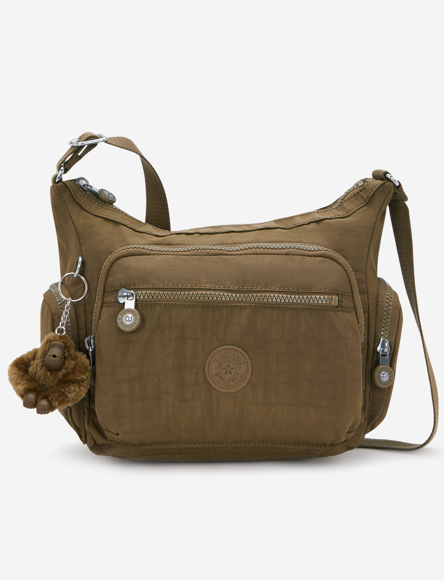 KIPLING Gabbie S Smooth Khaki Medium crossbody I2531-1NA