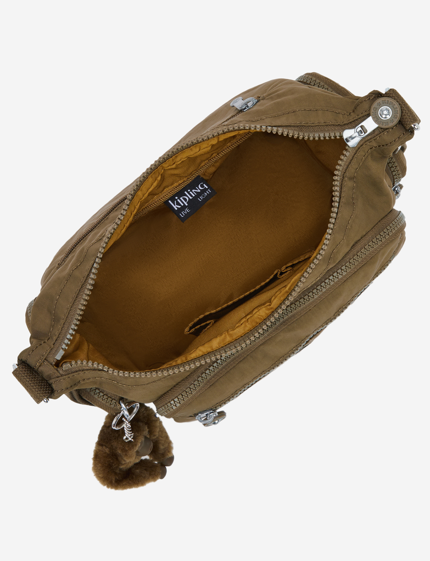 KIPLING Gabbie S Smooth Khaki Medium crossbody I2531-1NA