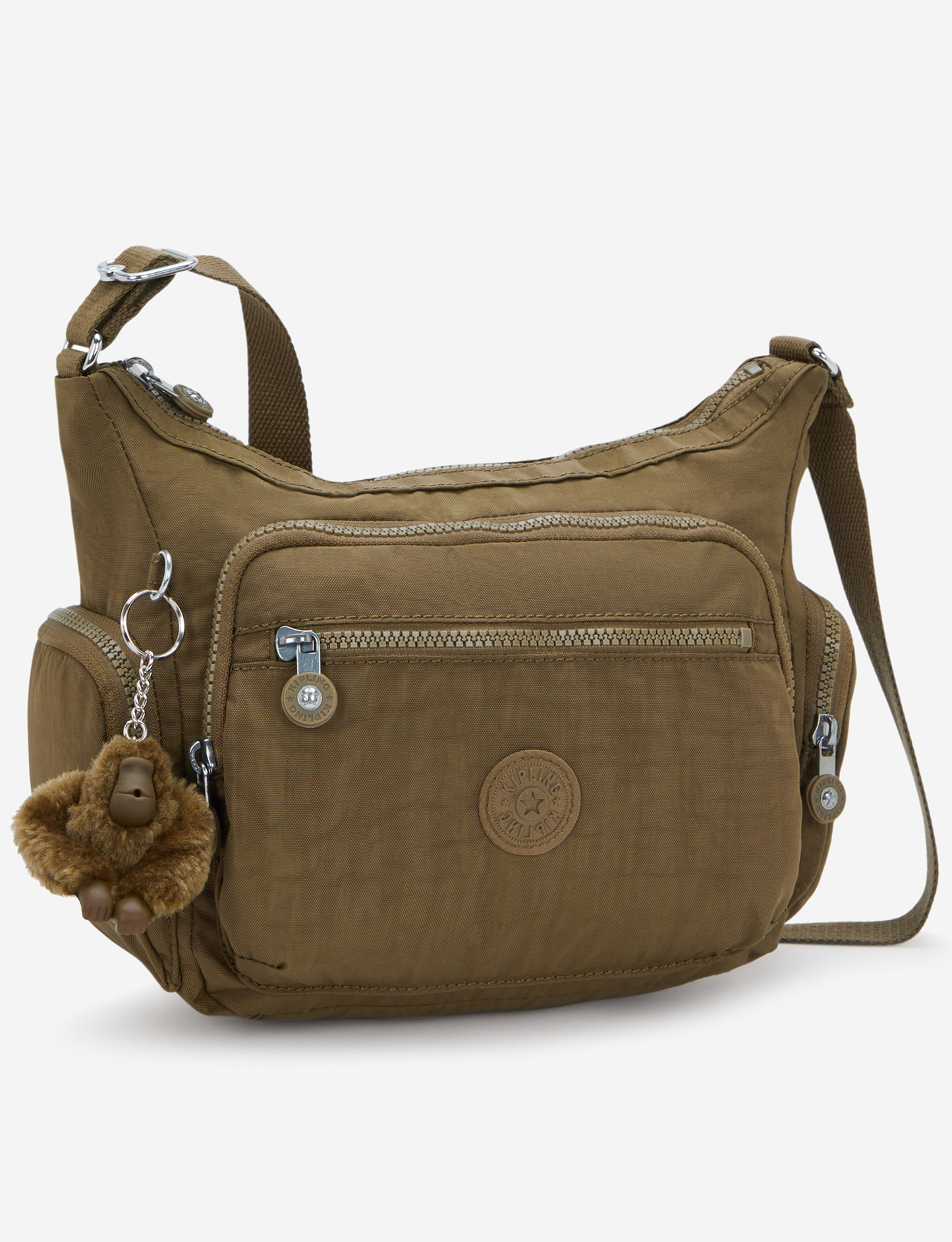 KIPLING Gabbie S Smooth Khaki Medium crossbody I2531-1NA