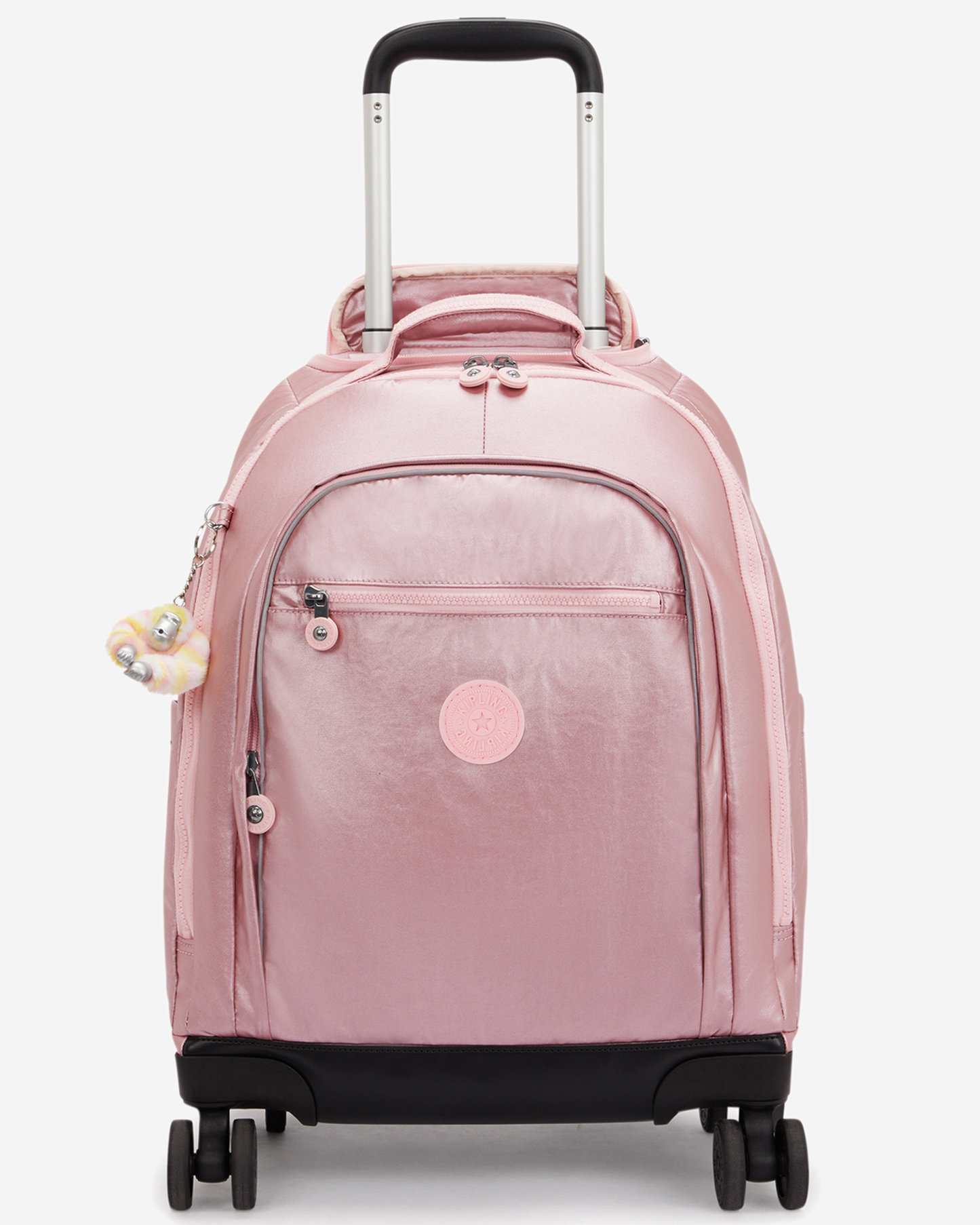 Kipling  New Zea Bronze Pink Met Large Wheeled Backpack with Laptop Compartment I7267-3MD