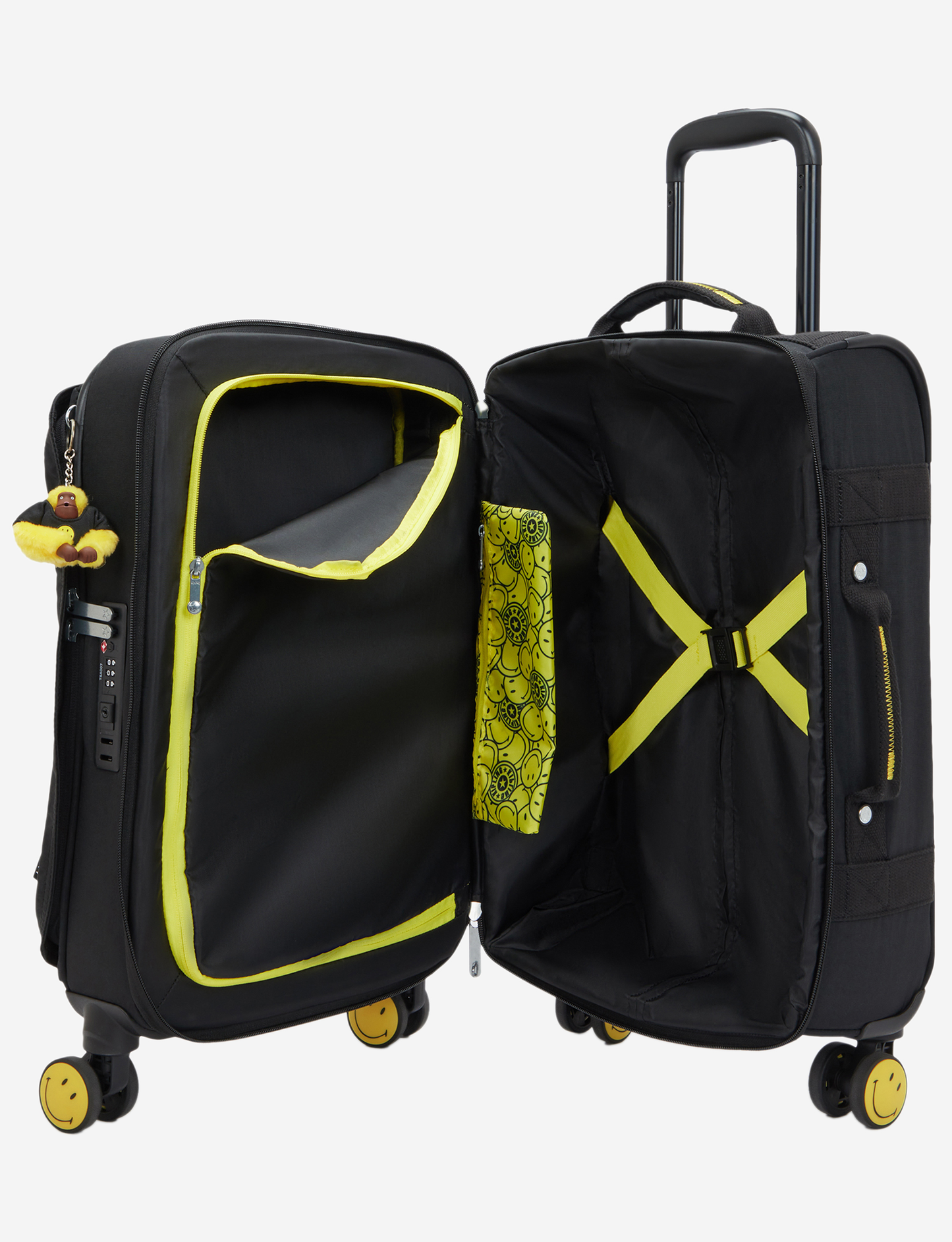 KIPLING Spontaneous S Yell Fun Black Small wheeled luggage I8533-1KS
